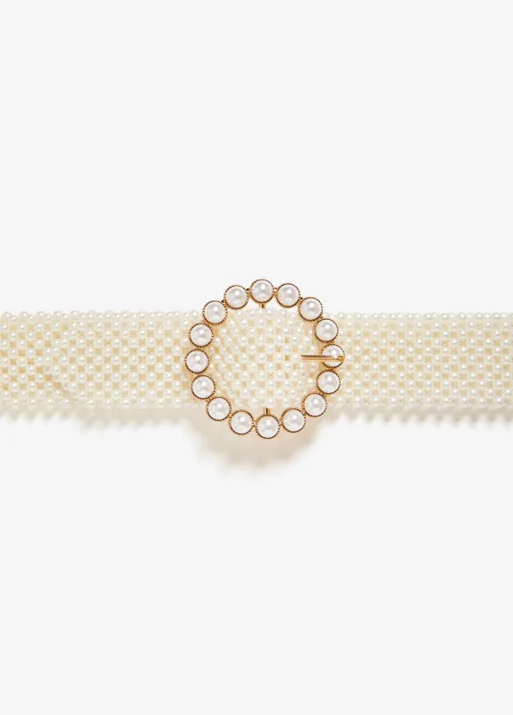 Faux Pearl Waist Belt sold by Ashley Stewart