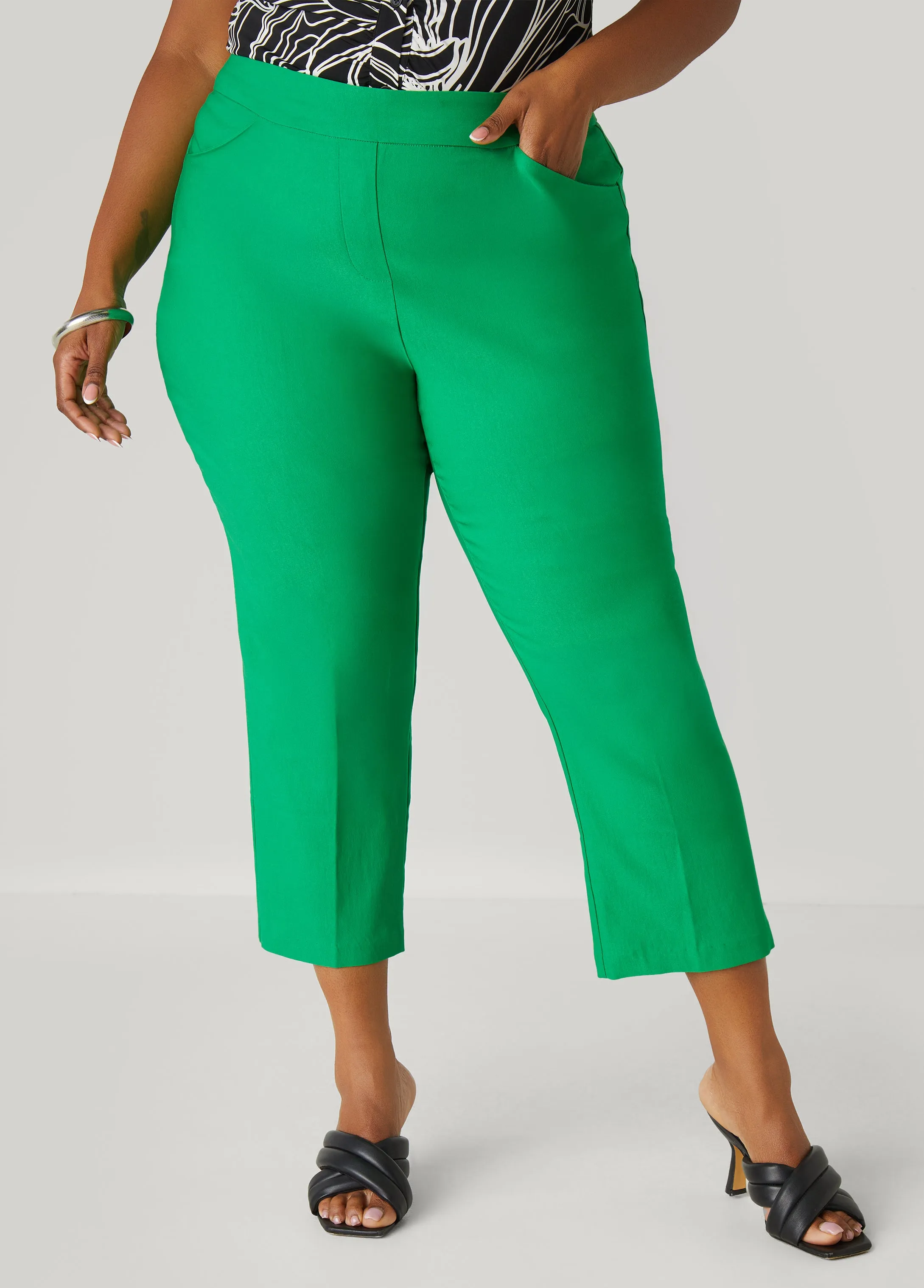 Mid Rise Pull On Capris sold by Ashley Stewart product image thumbnail 4