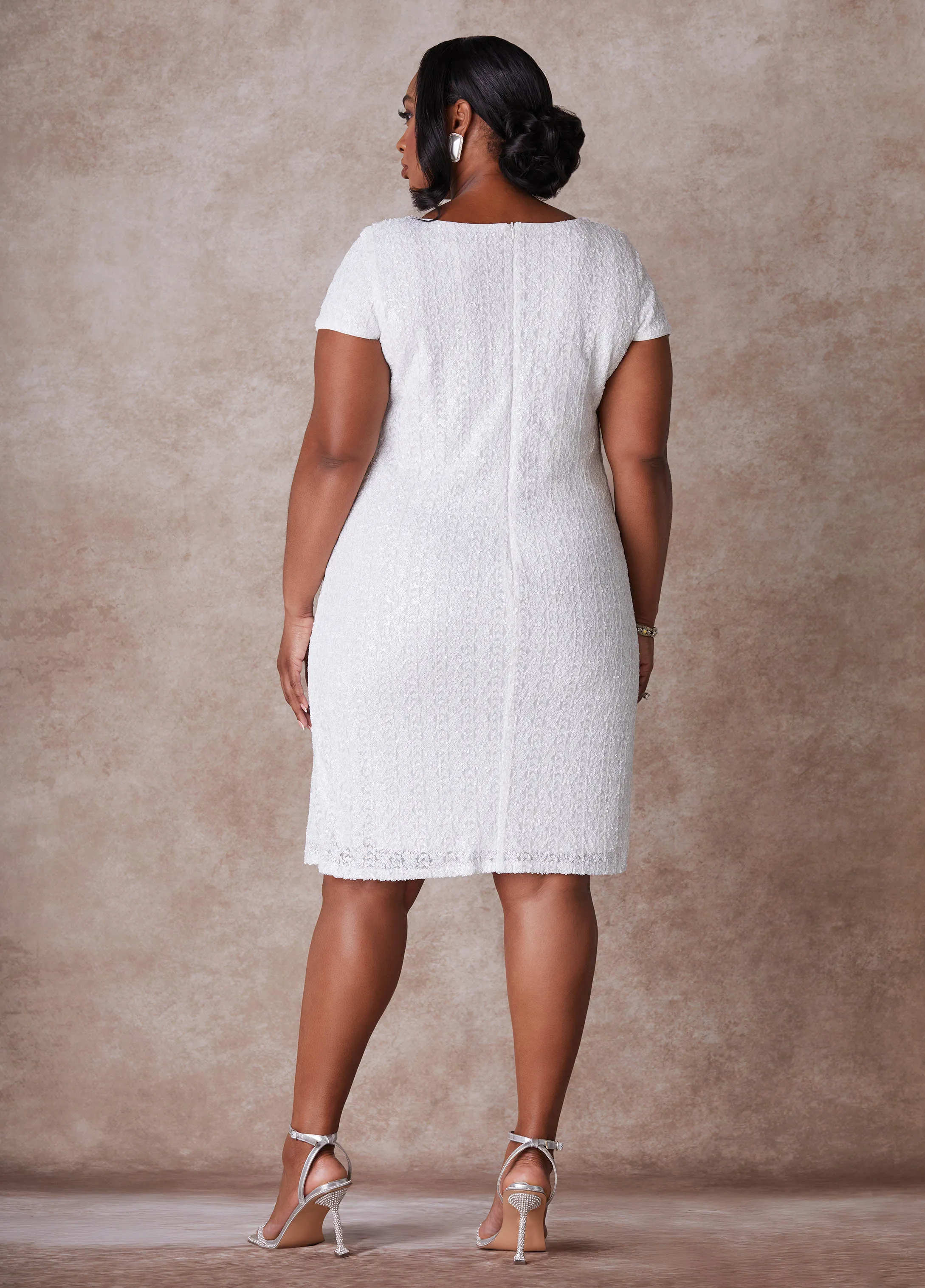 The Dani Sequin Shift Dress sold by Ashley Stewart product image thumbnail 2