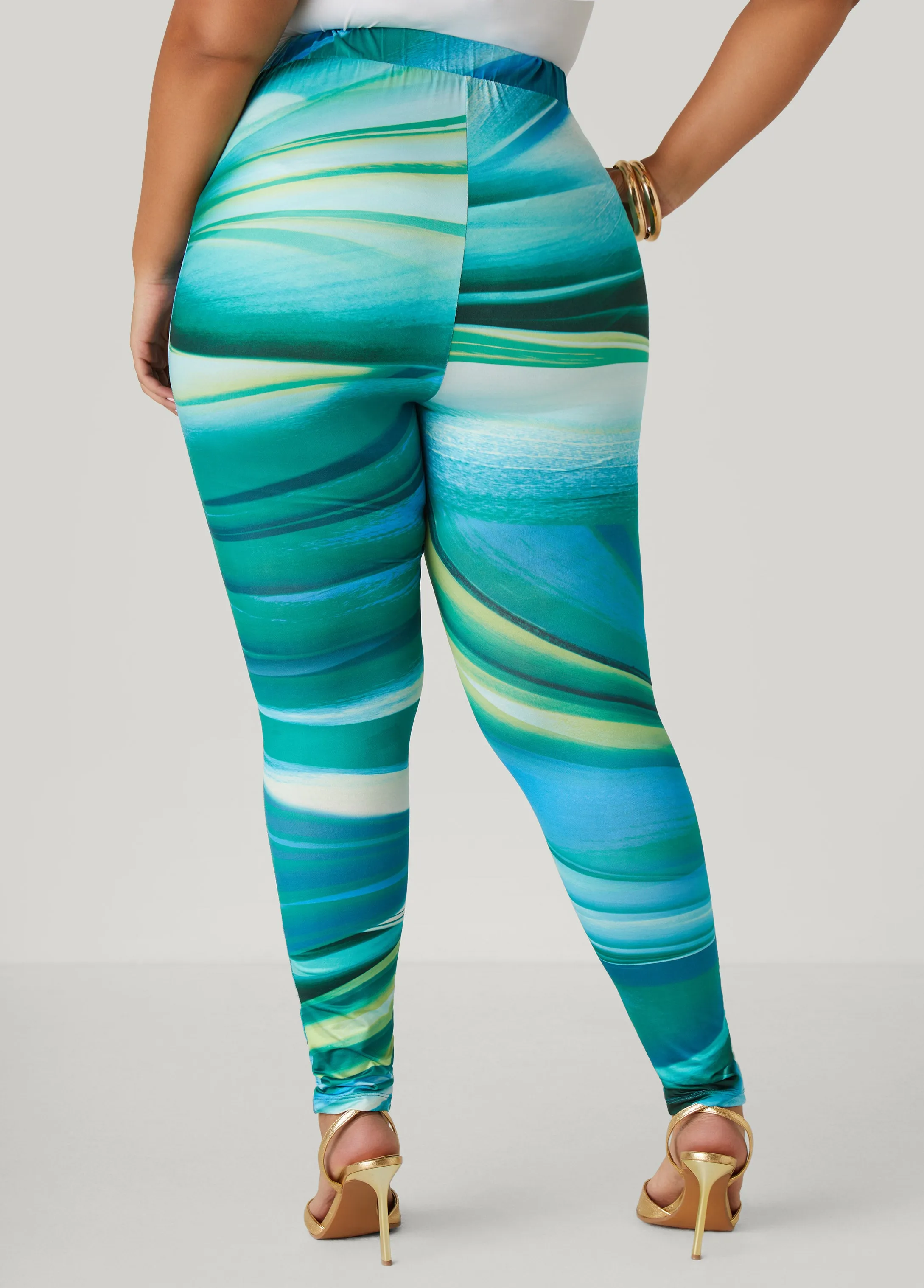 Wave Print Leggings sold by Ashley Stewart product image thumbnail 2