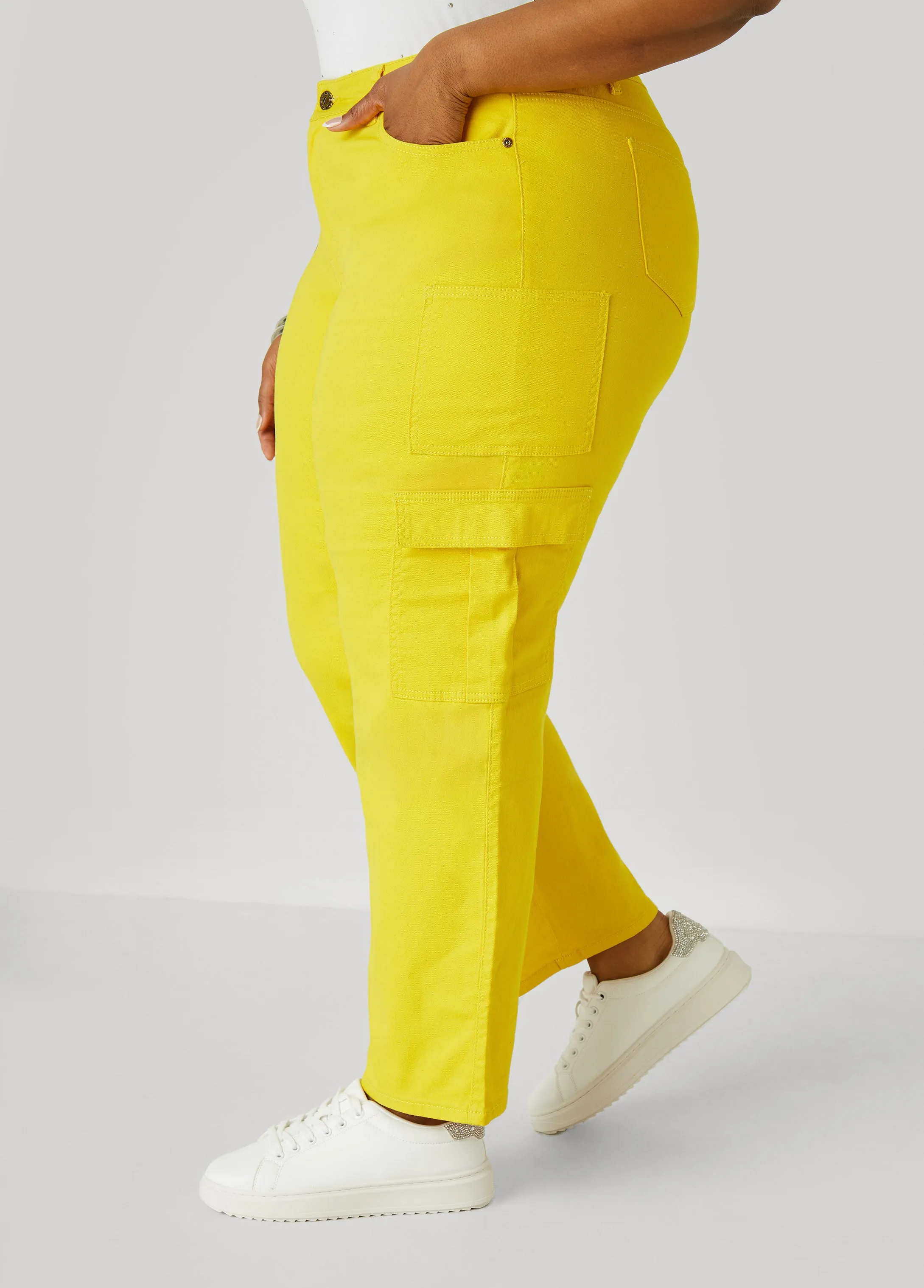 Straight Leg Cargo Jeans sold by Ashley Stewart product image thumbnail 3