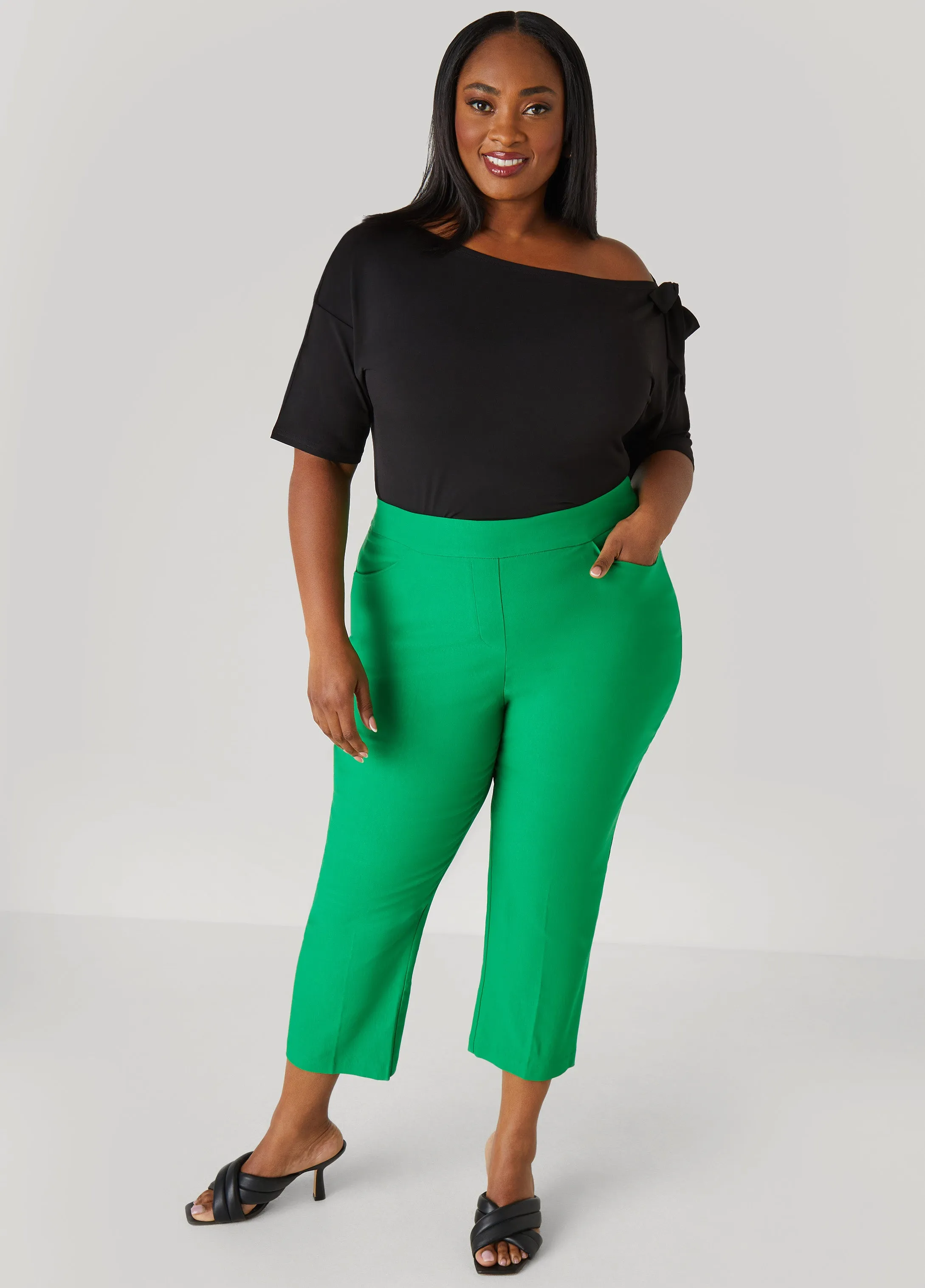 Bow Embellished One Shoulder Top sold by Ashley Stewart product image thumbnail 3