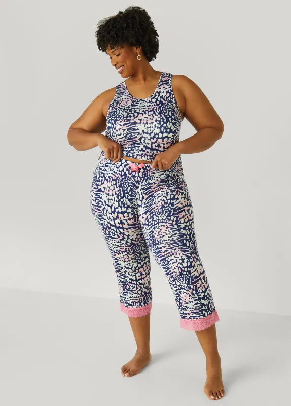 Animal Print Pajama Set sold by Ashley Stewart