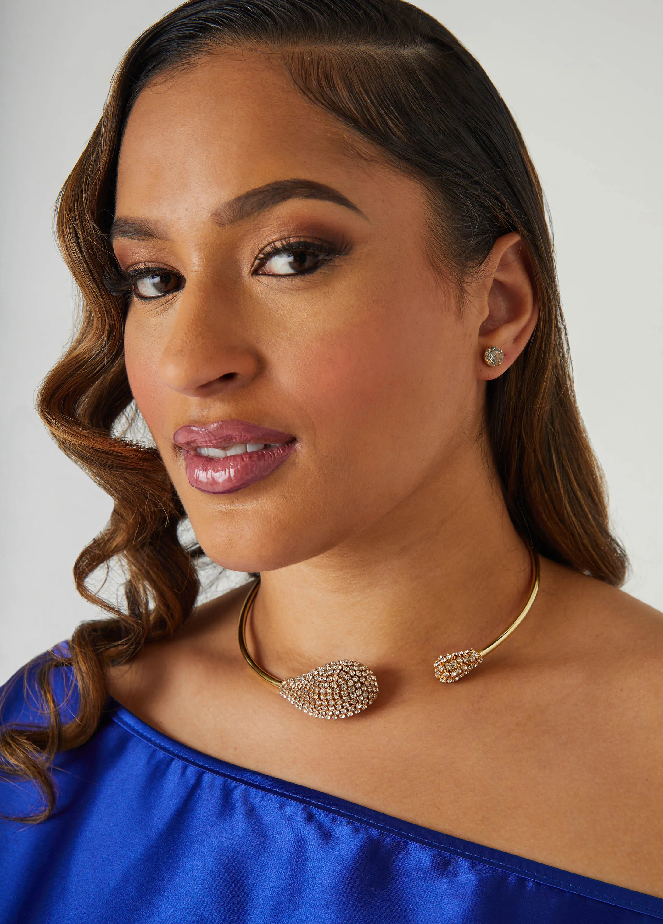 Crystal Teardrop Collar Set sold by Ashley Stewart