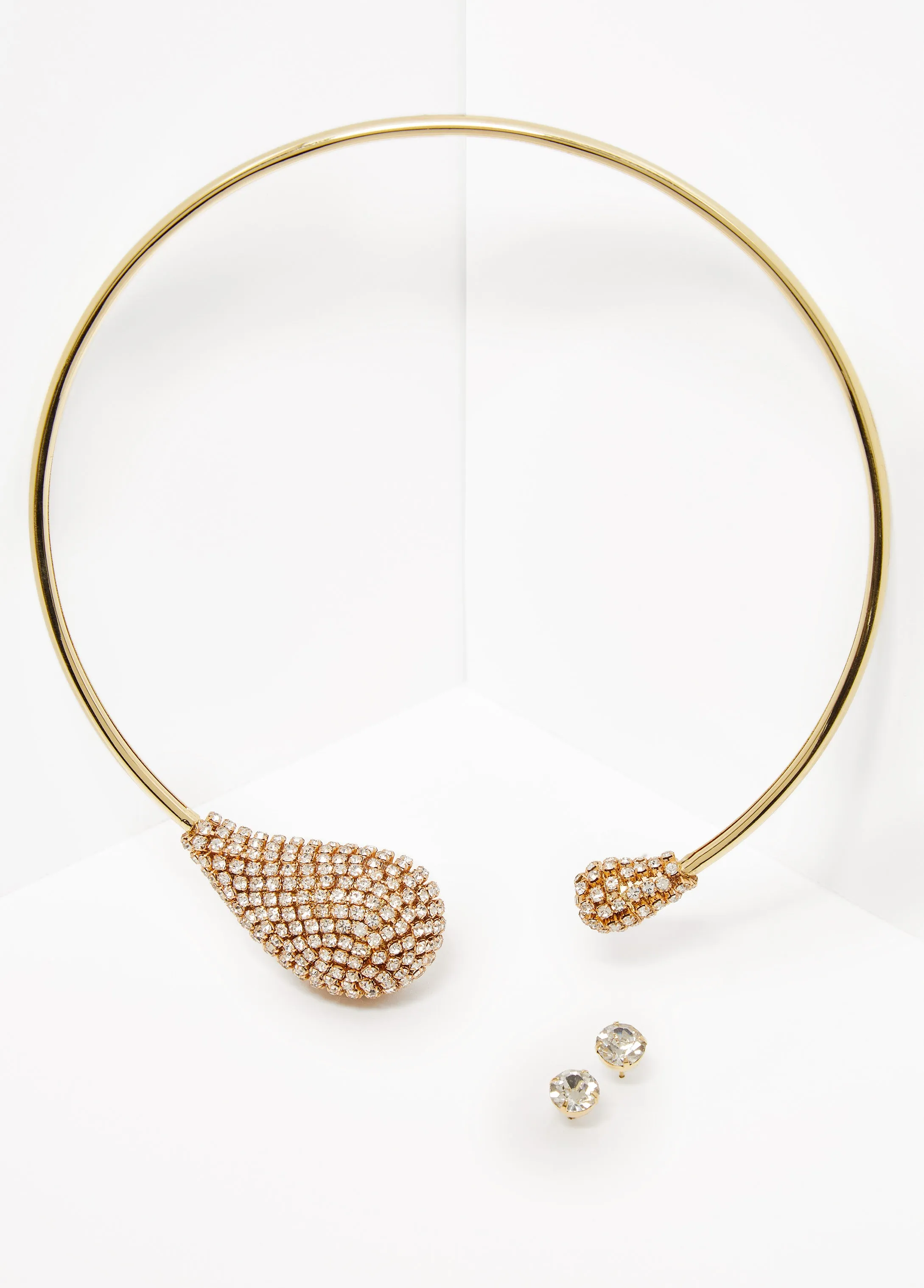 Crystal Teardrop Collar Set sold by Ashley Stewart product image thumbnail 2