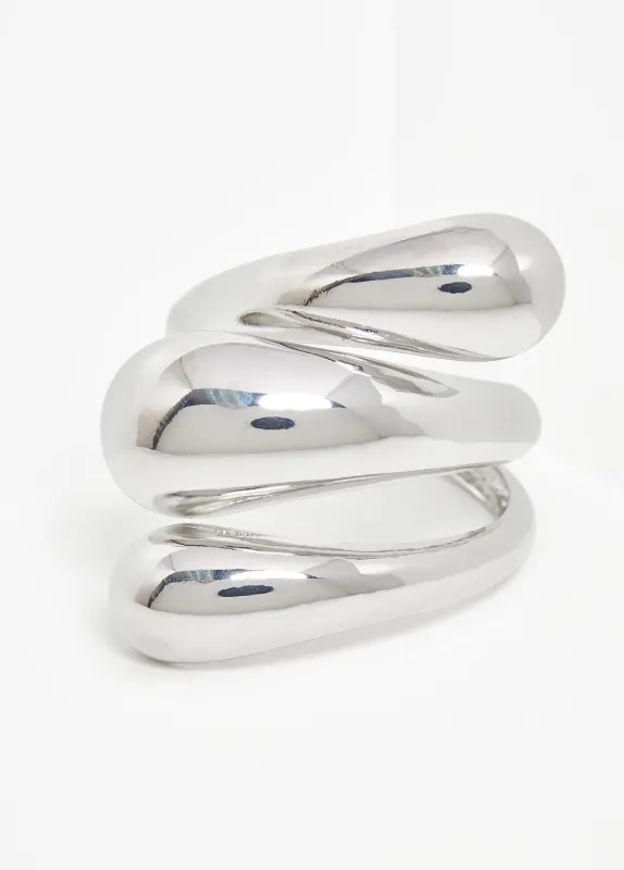 Swirl Silver Tone Cuff sold by Ashley Stewart