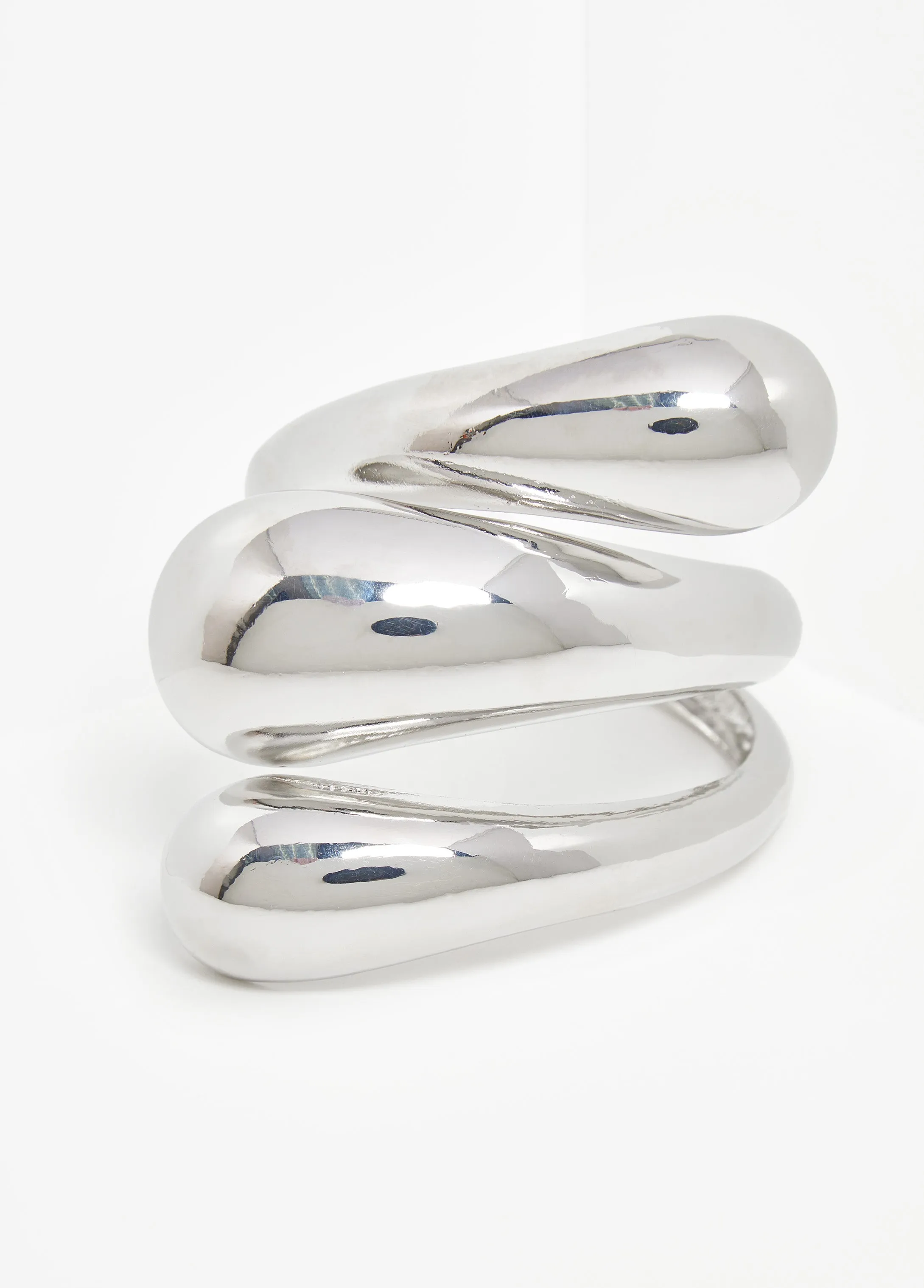 Swirl Silver Tone Cuff sold by Ashley Stewart