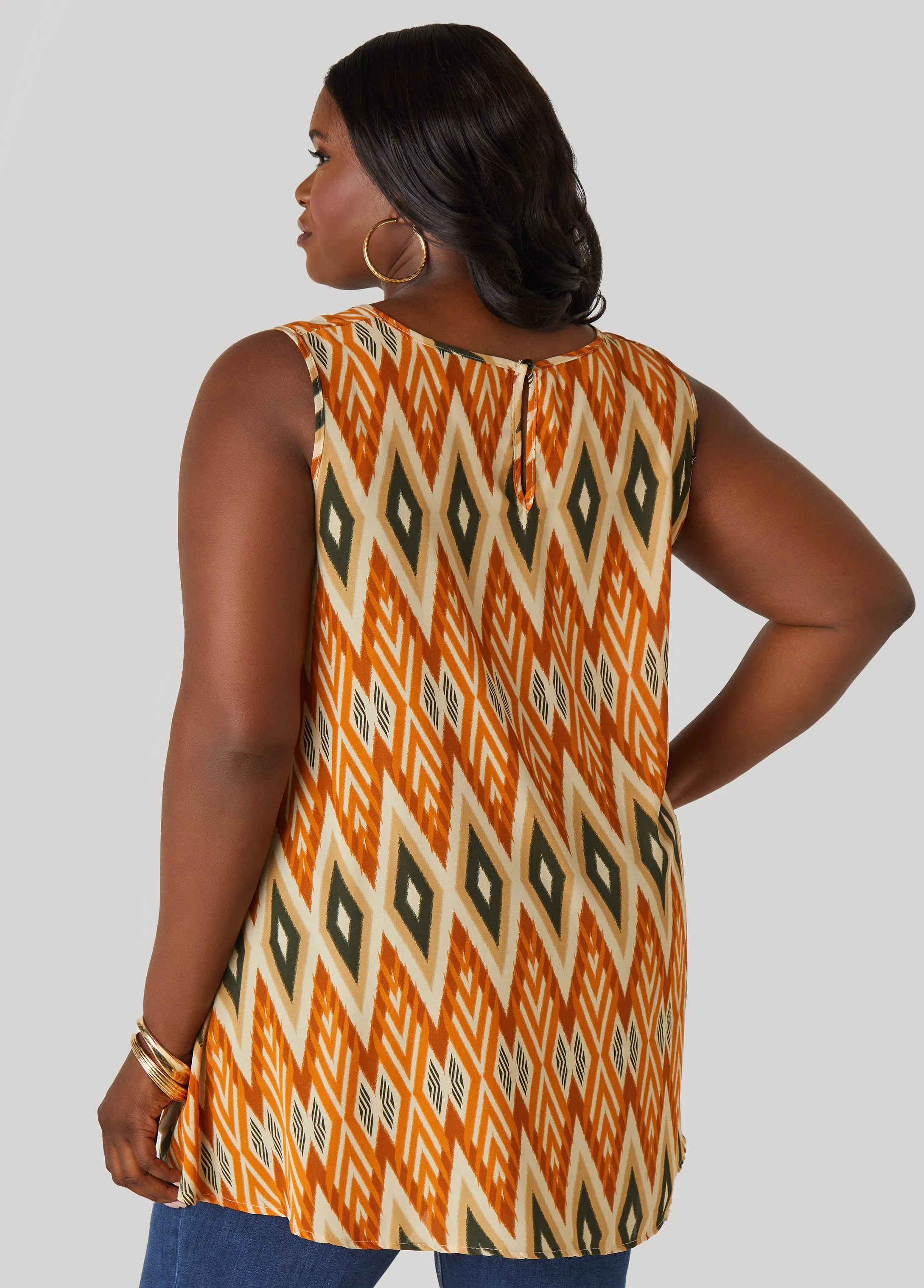 Diamond Print Hi Low Top sold by Ashley Stewart product image thumbnail 2