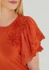 Floral Applique Poplin Paneled Tee sold by Ashley Stewart