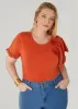 Floral Applique Poplin Paneled Tee sold by Ashley Stewart