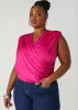 Layered Faux Wrap Top sold by Ashley Stewart