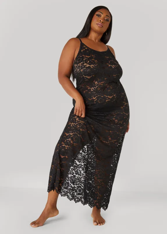 Floral Lace Lingerie Gown made by Ashley Stewart