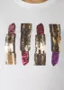 Lipstick Sequined Tee sold by Ashley Stewart