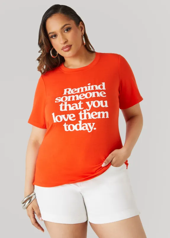 Remind Someone Graphic Tee sold by Ashley Stewart