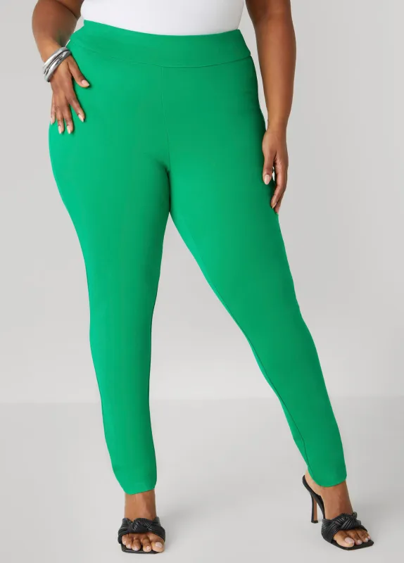 High Waist Ponte Pull On Leggings sold by Ashley Stewart