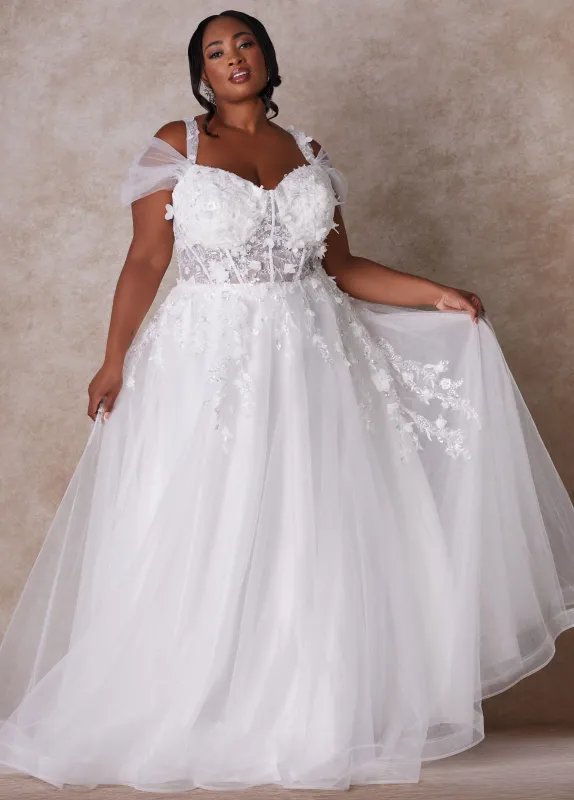 The Mischa Princess Wedding Gown sold by Ashley Stewart