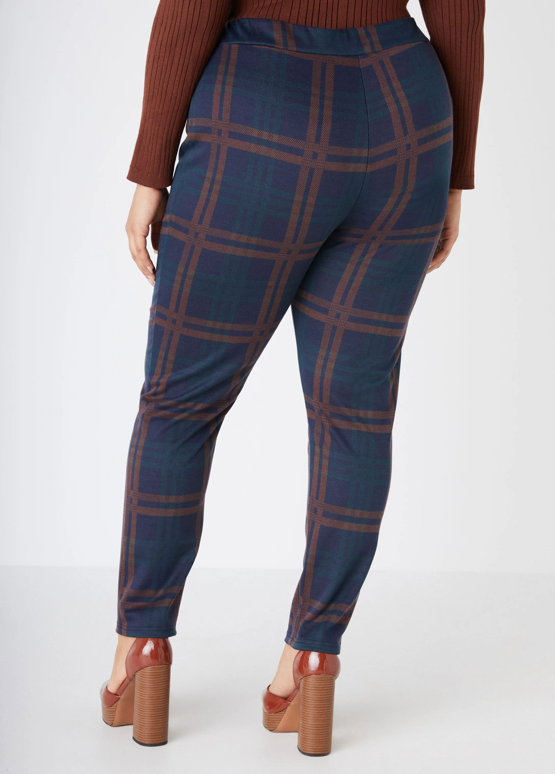 High Rise Plaid Leggings sold by Ashley Stewart product image thumbnail 2