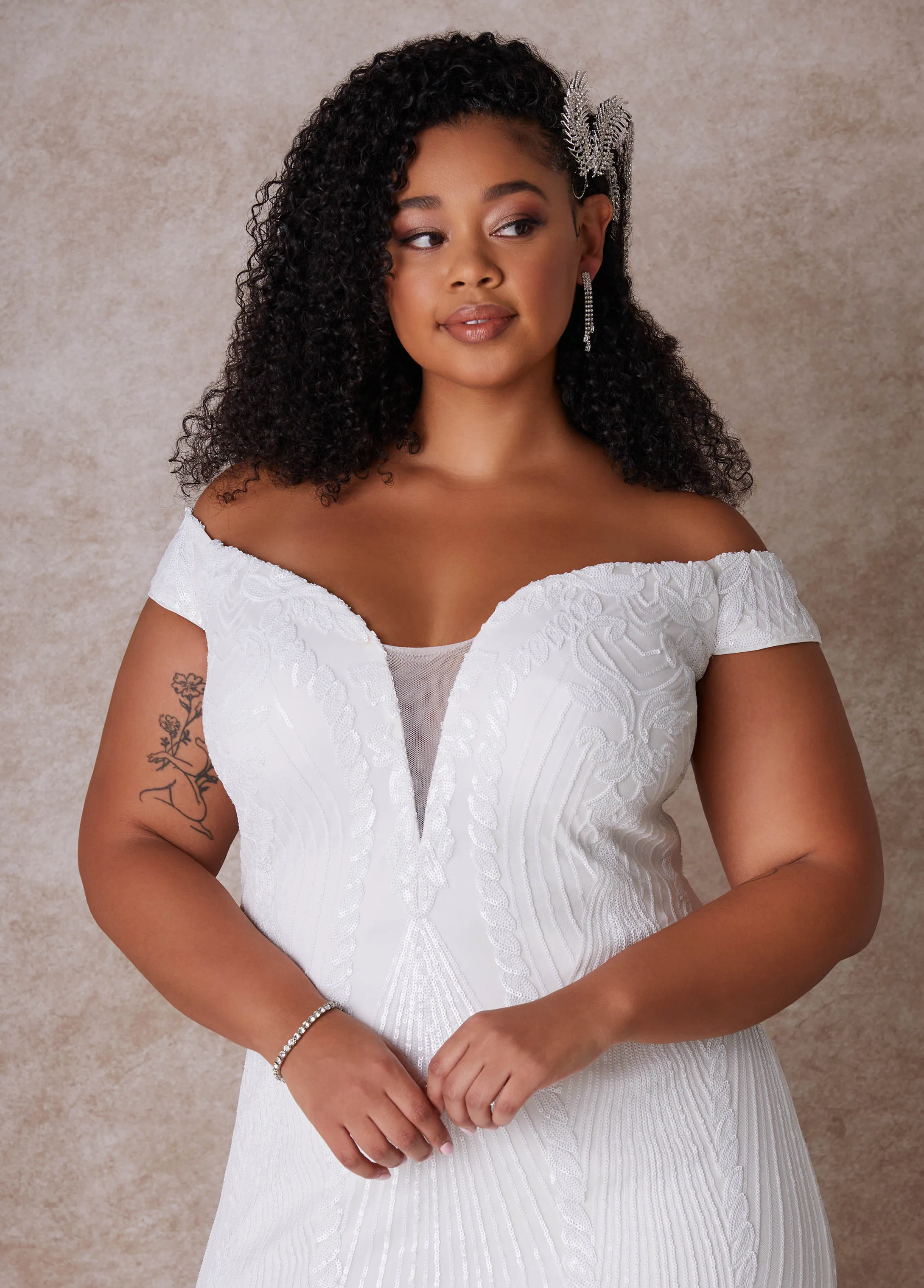 The Brynn Wedding Gown sold by Ashley Stewart product image thumbnail 3