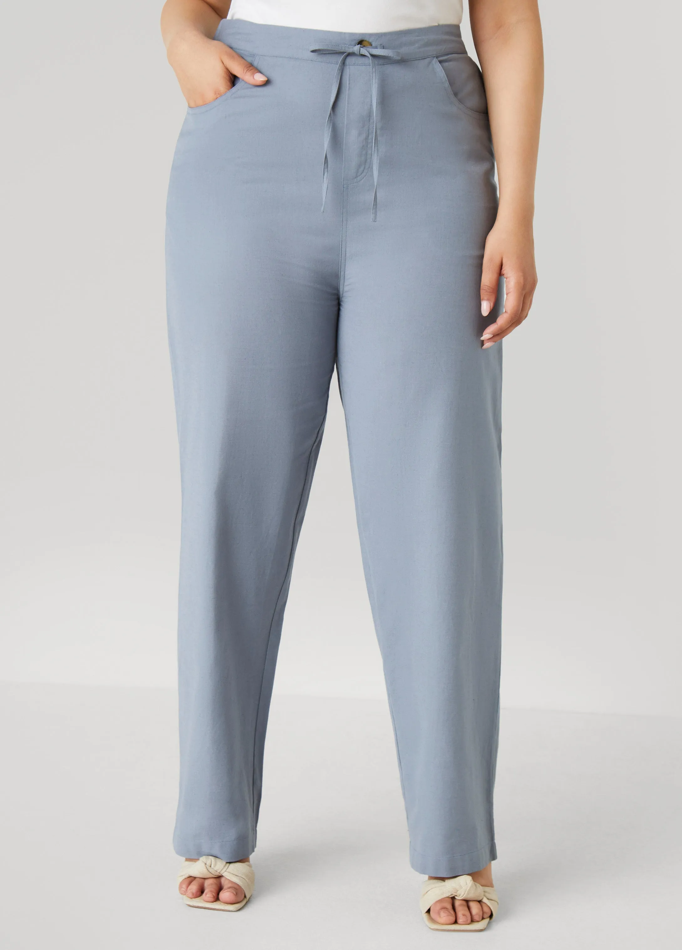 Cotton And Linen Pants sold by Ashley Stewart product image thumbnail 3