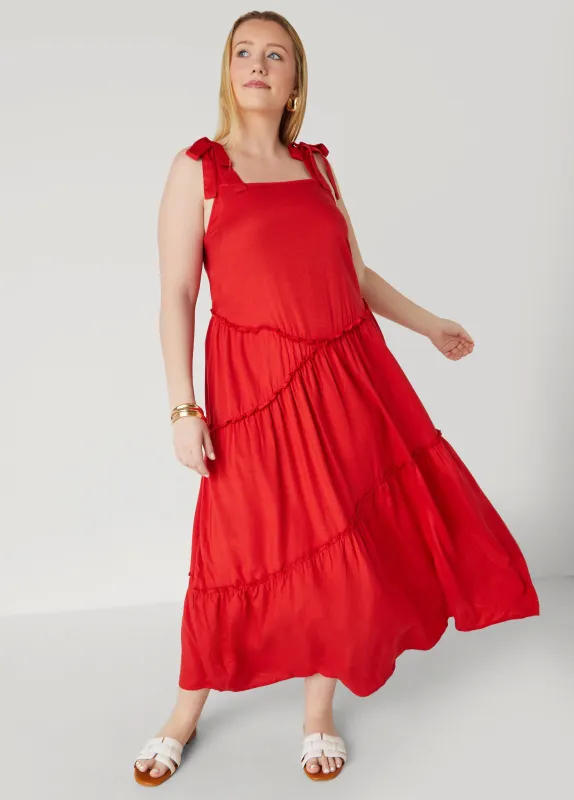 Bow Embellished Maxi Dress sold by Ashley Stewart