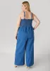 Shirred Denim Wide Leg Jumpsuit sold by Ashley Stewart