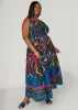 Tropical Print Cotton Dress sold by Ashley Stewart