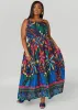 Tropical Print Cotton Dress sold by Ashley Stewart