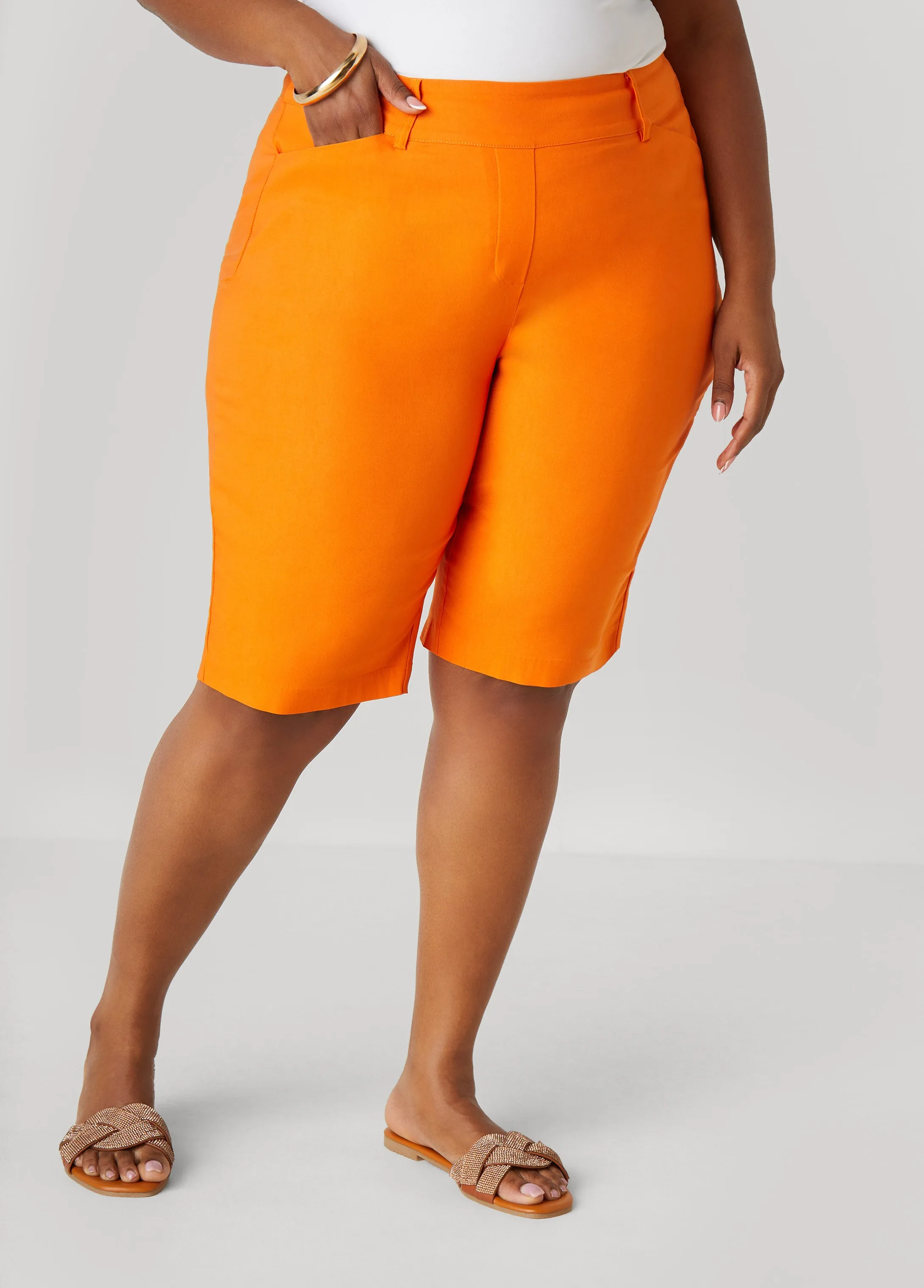 Millennium High Rise Bermuda Shorts sold by Ashley Stewart