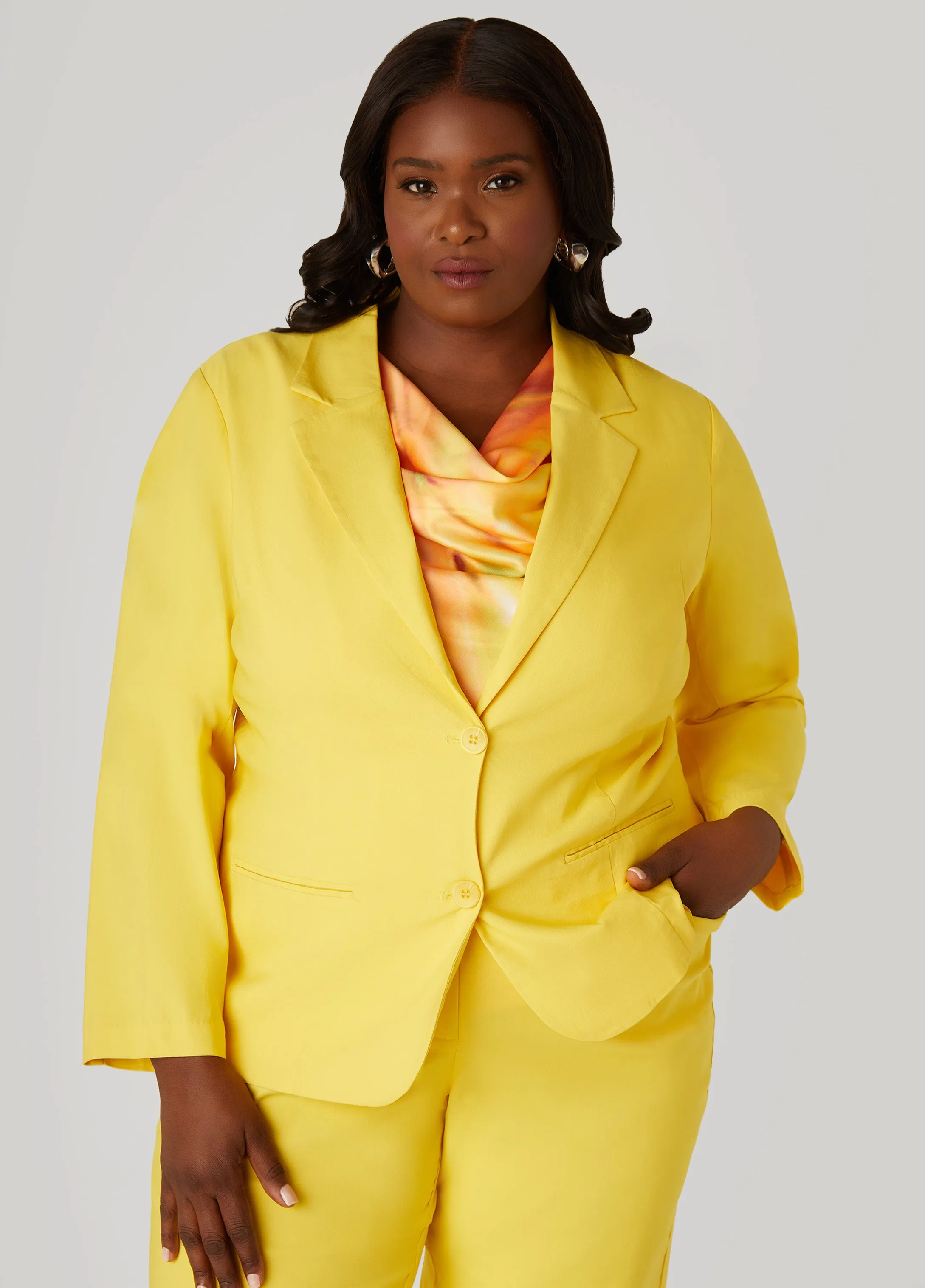 Millennium Button Front Blazer sold by Ashley Stewart product image thumbnail 4