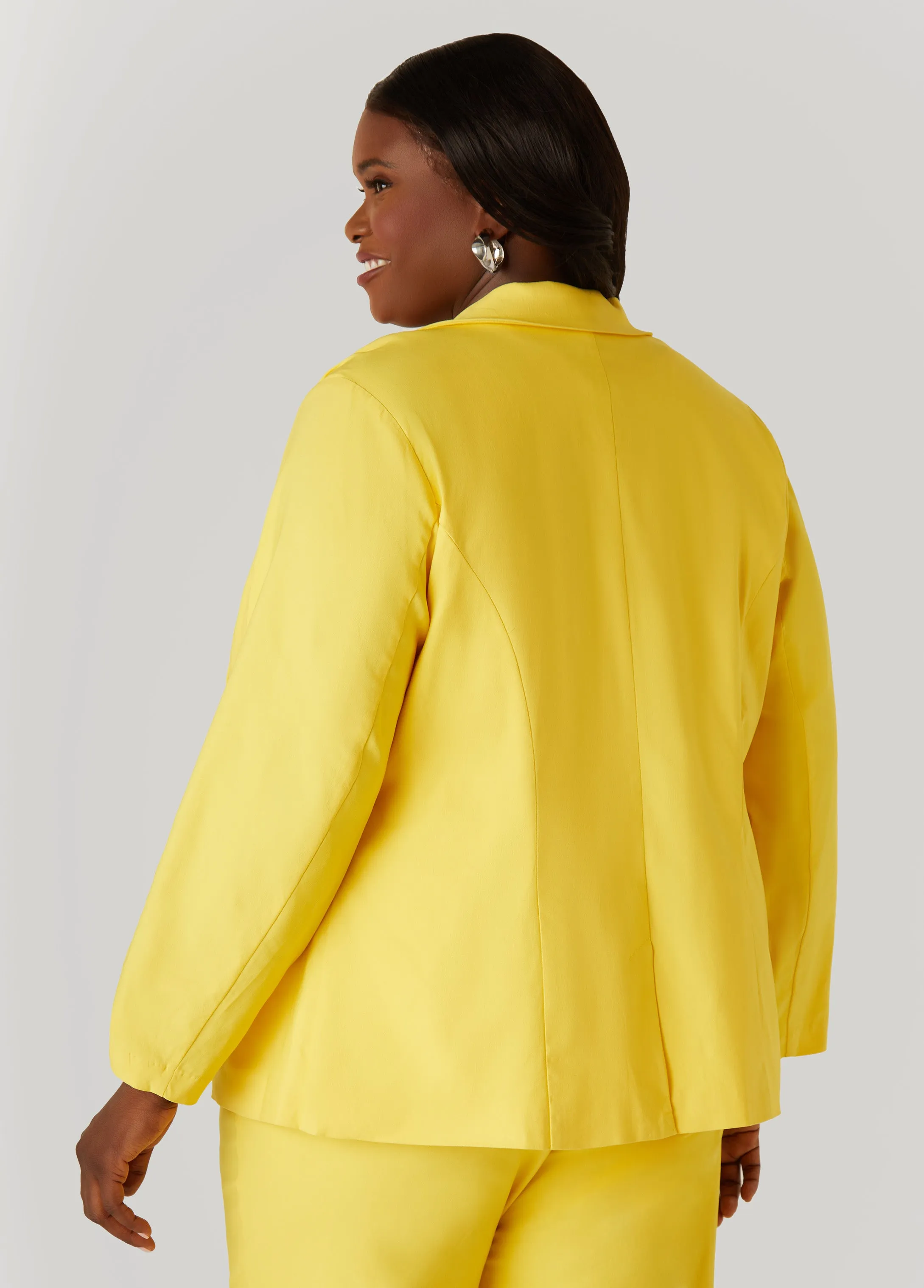 Millennium Button Front Blazer sold by Ashley Stewart product image thumbnail 2