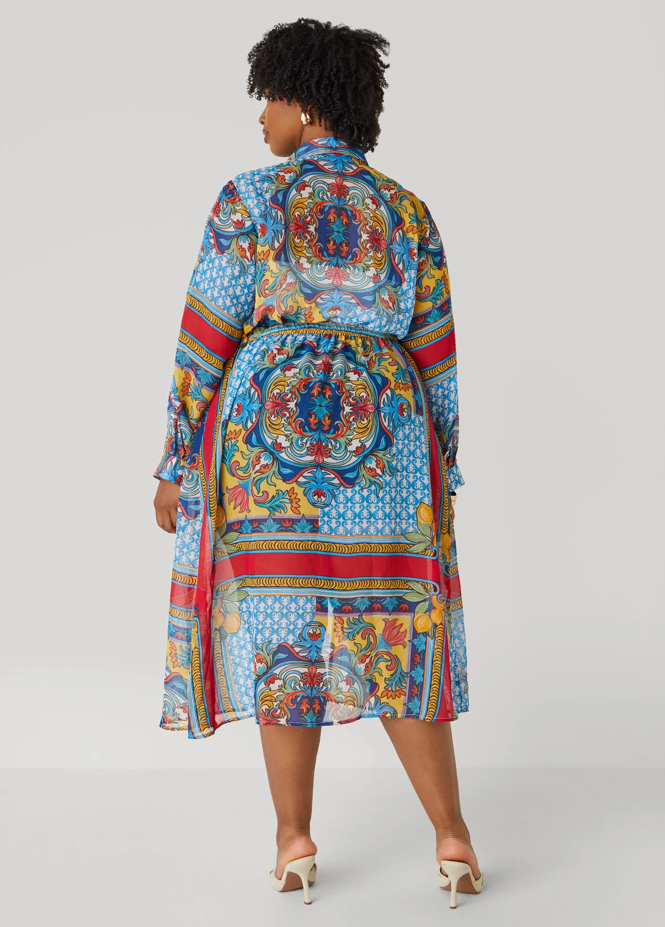 Scarf Print Duster sold by Ashley Stewart product image thumbnail 2