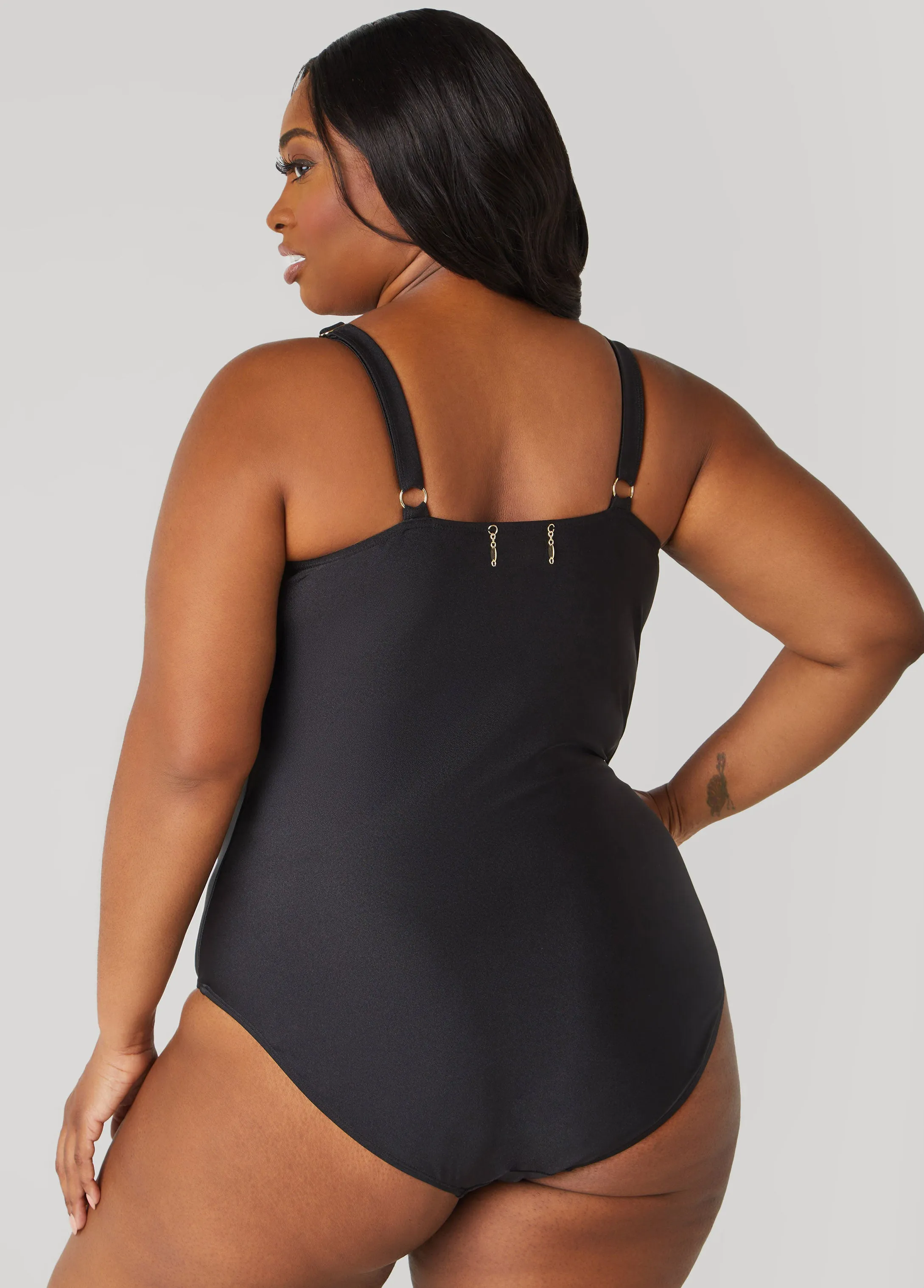Betsey Johnson Gathered Swimsuit sold by Ashley Stewart product image thumbnail 2