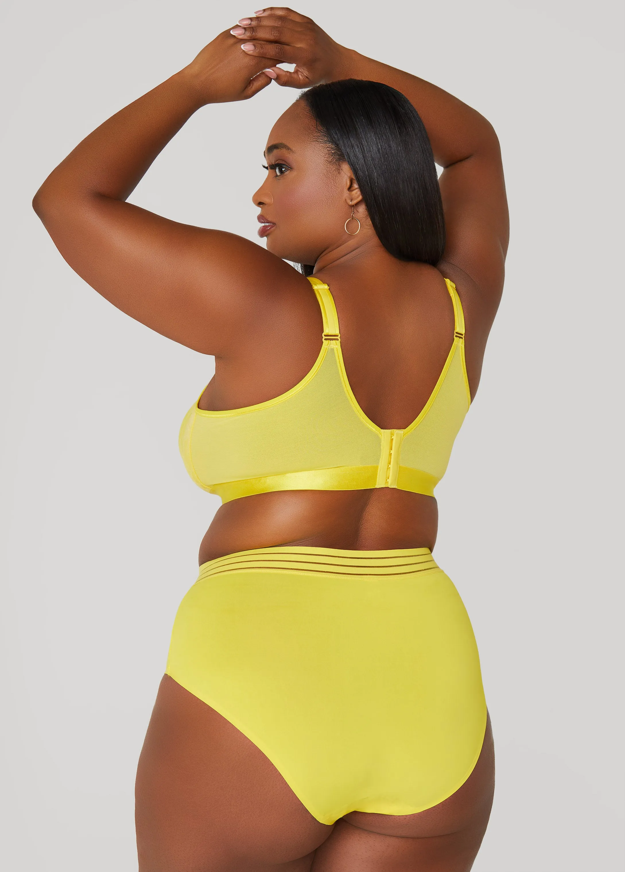 Lattice Trimmed Lace Wireless Bra sold by Ashley Stewart product image thumbnail 2