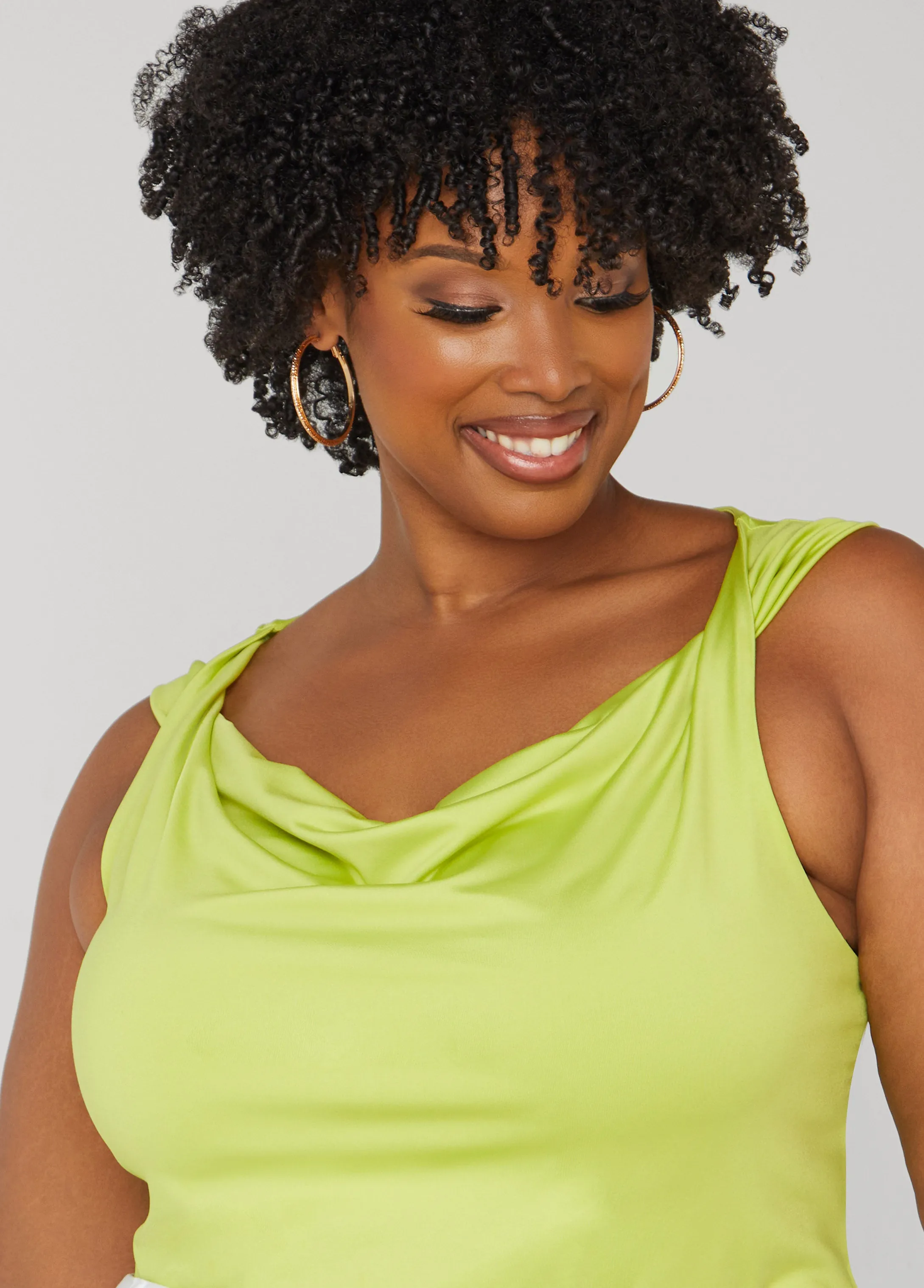 Twisted Cowl Neck Top sold by Ashley Stewart product image thumbnail 4