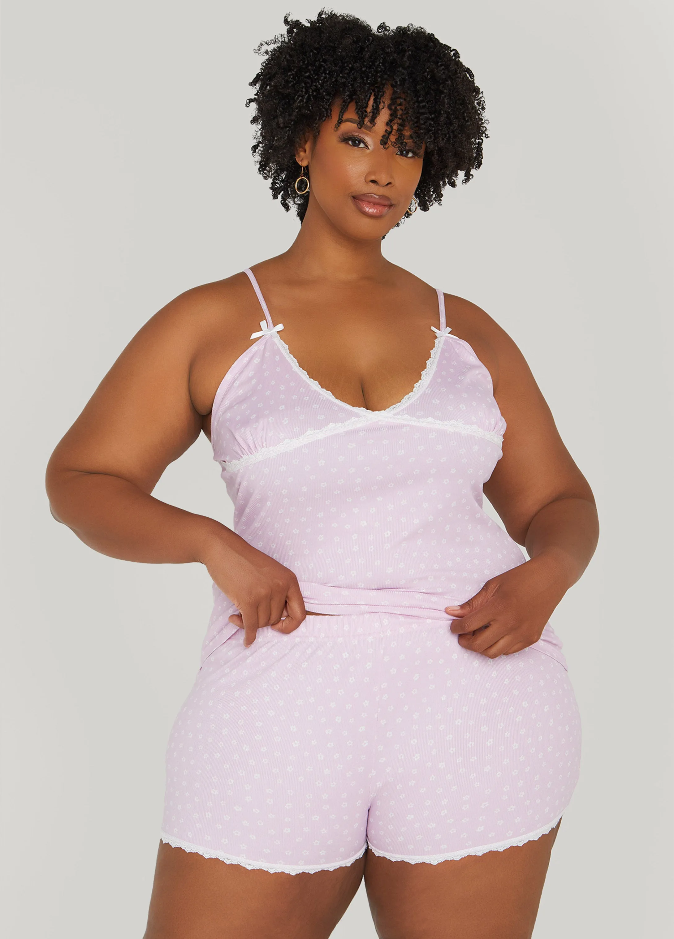 Love To Sleep Floral PJ Shorts Set sold by Ashley Stewart
