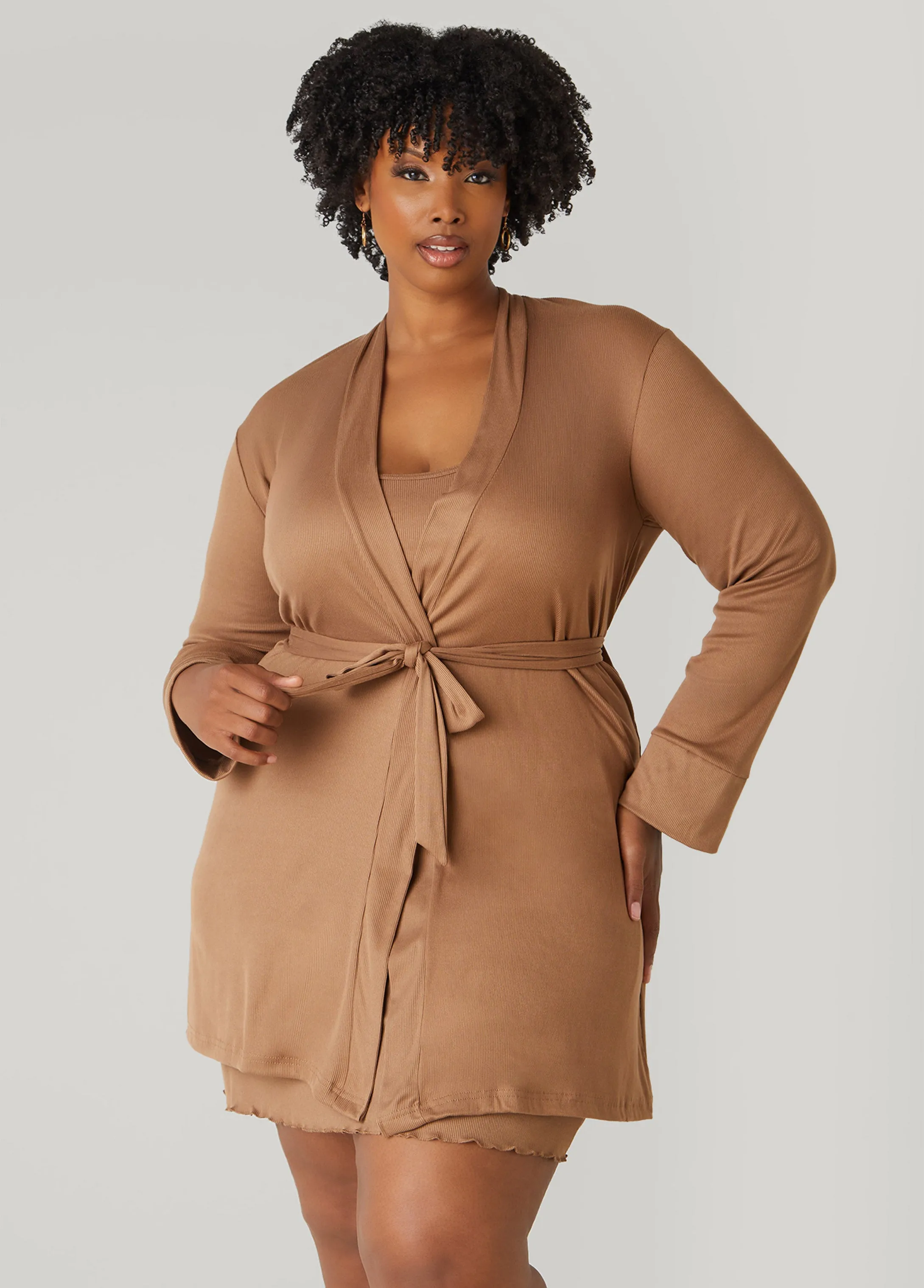 Love To Sleep Two Pc Chemise Set sold by Ashley Stewart product image thumbnail 3