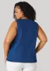 Frayed Denim Top sold by Ashley Stewart