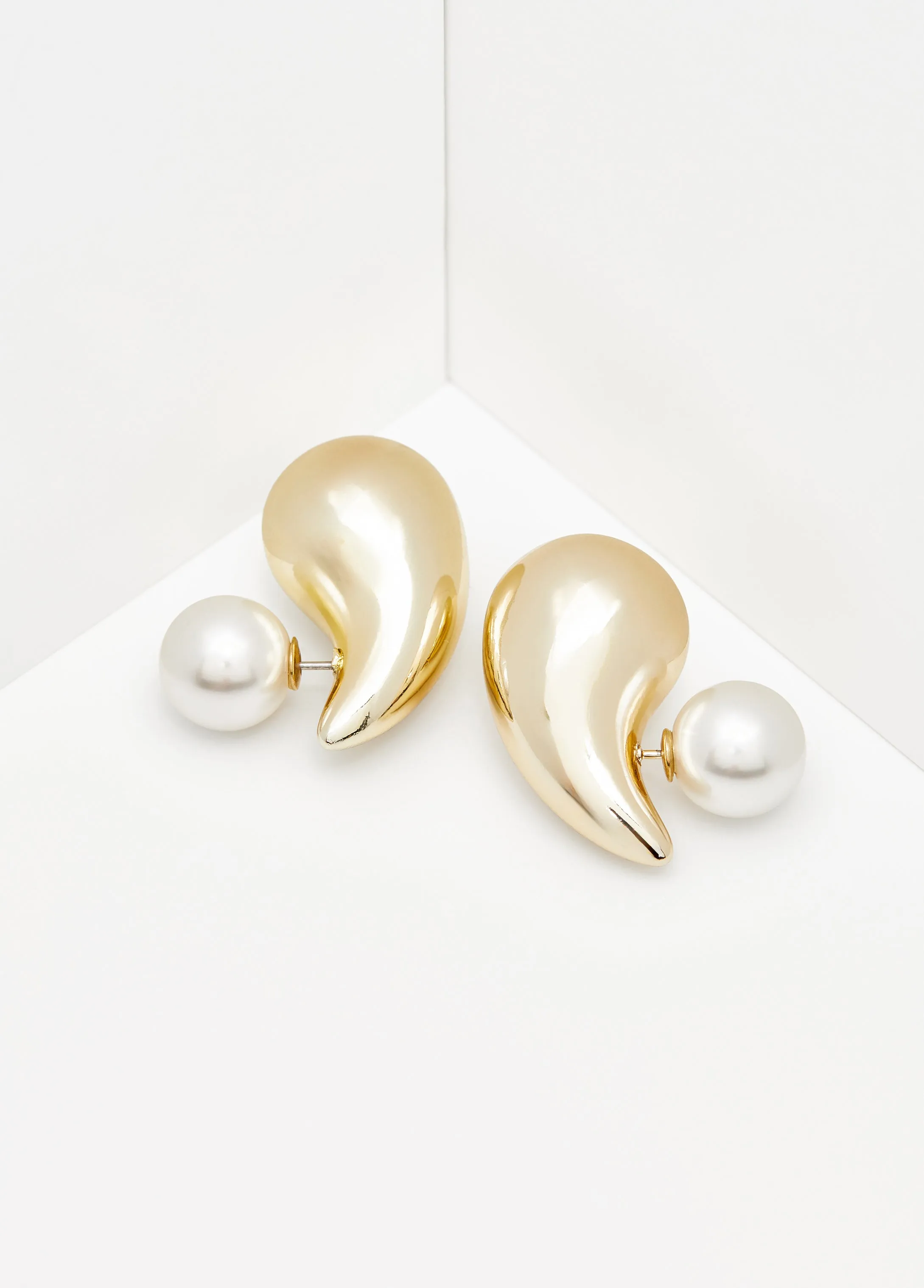 Gold Tone Teardrop Earrings sold by Ashley Stewart product image thumbnail 2