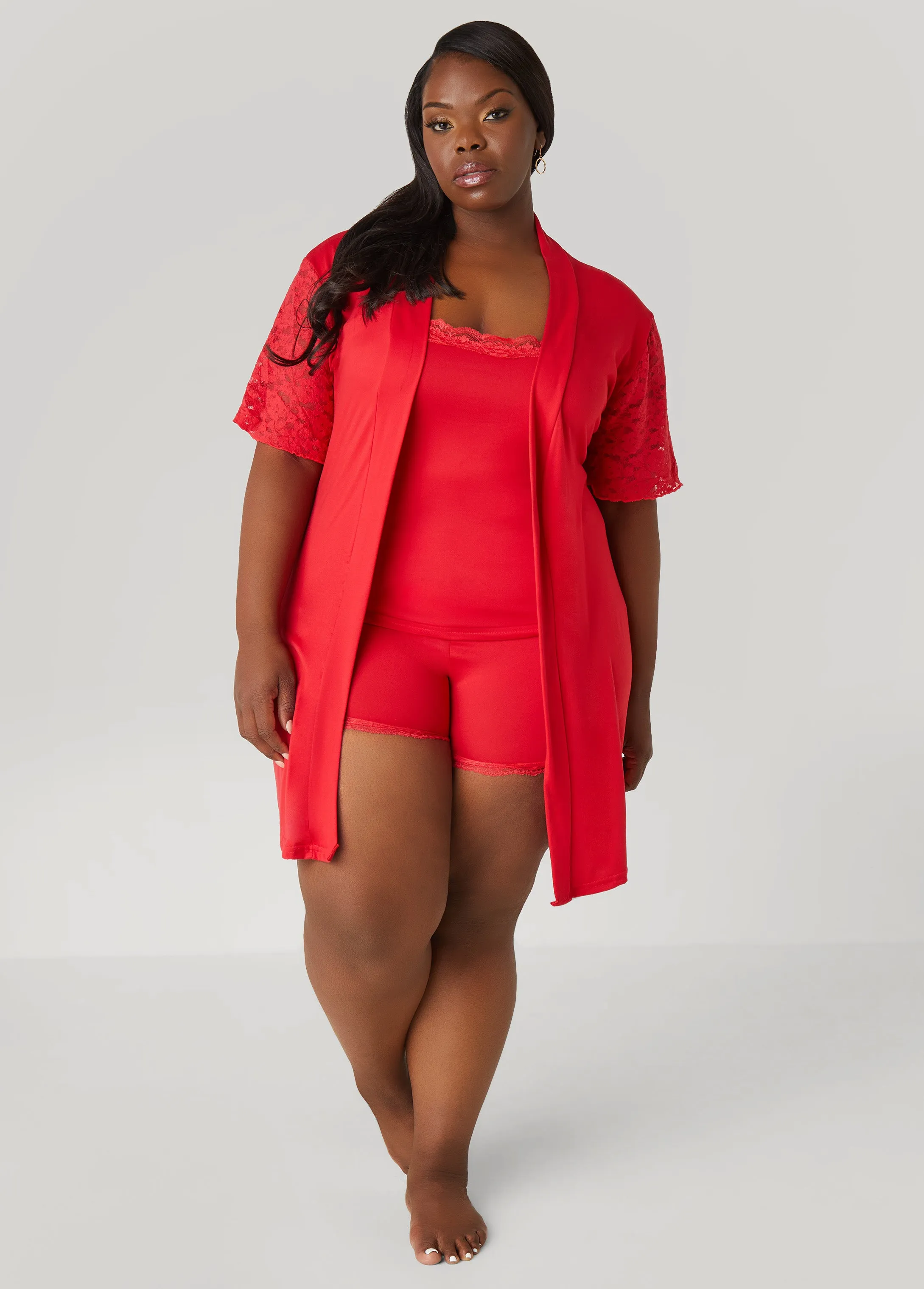 Love To Sleep Lace Trimmed 3 Pc Set sold by Ashley Stewart