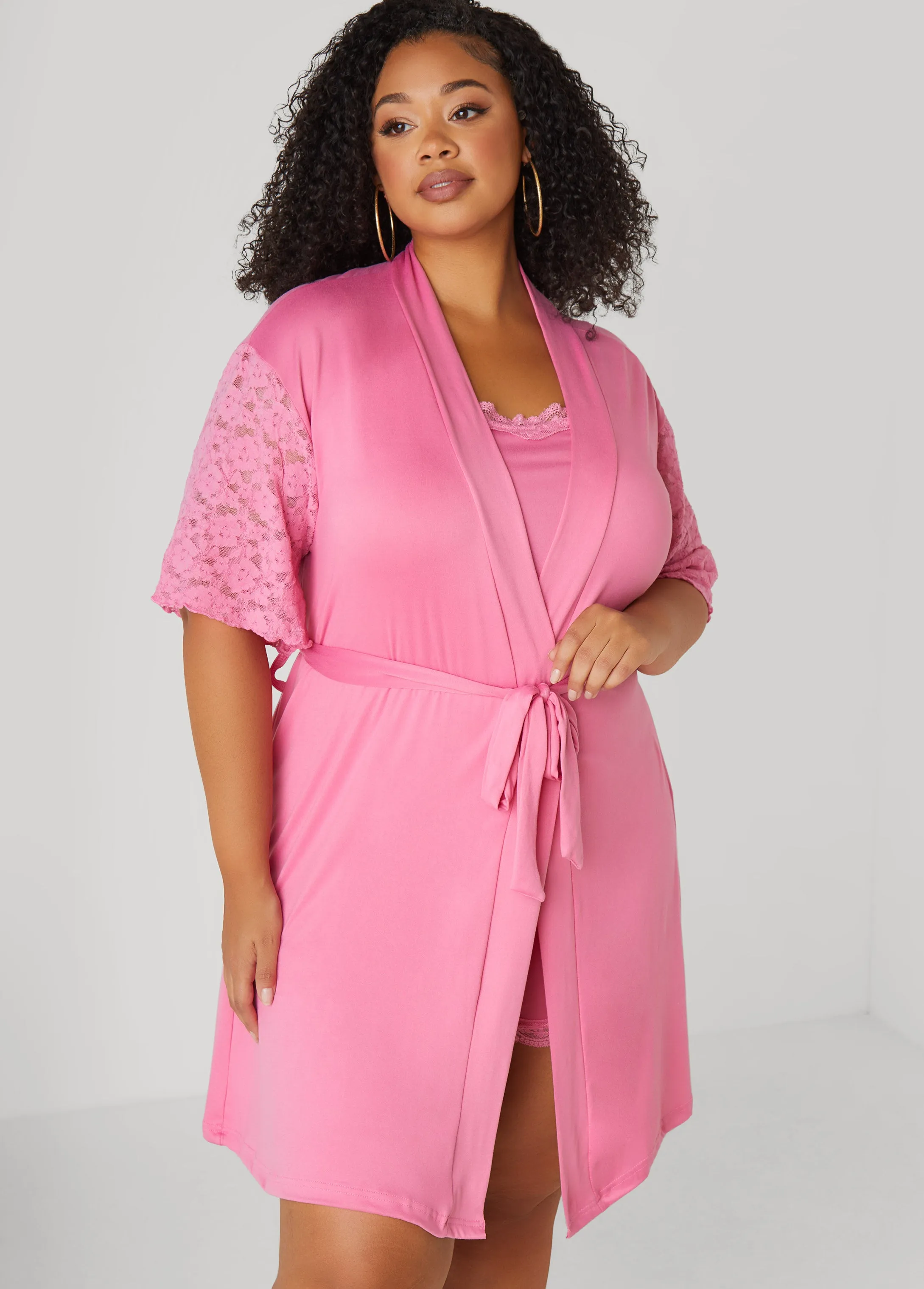 Love To Sleep 3 Pc Lace Paneled Set sold by Ashley Stewart product image thumbnail 3