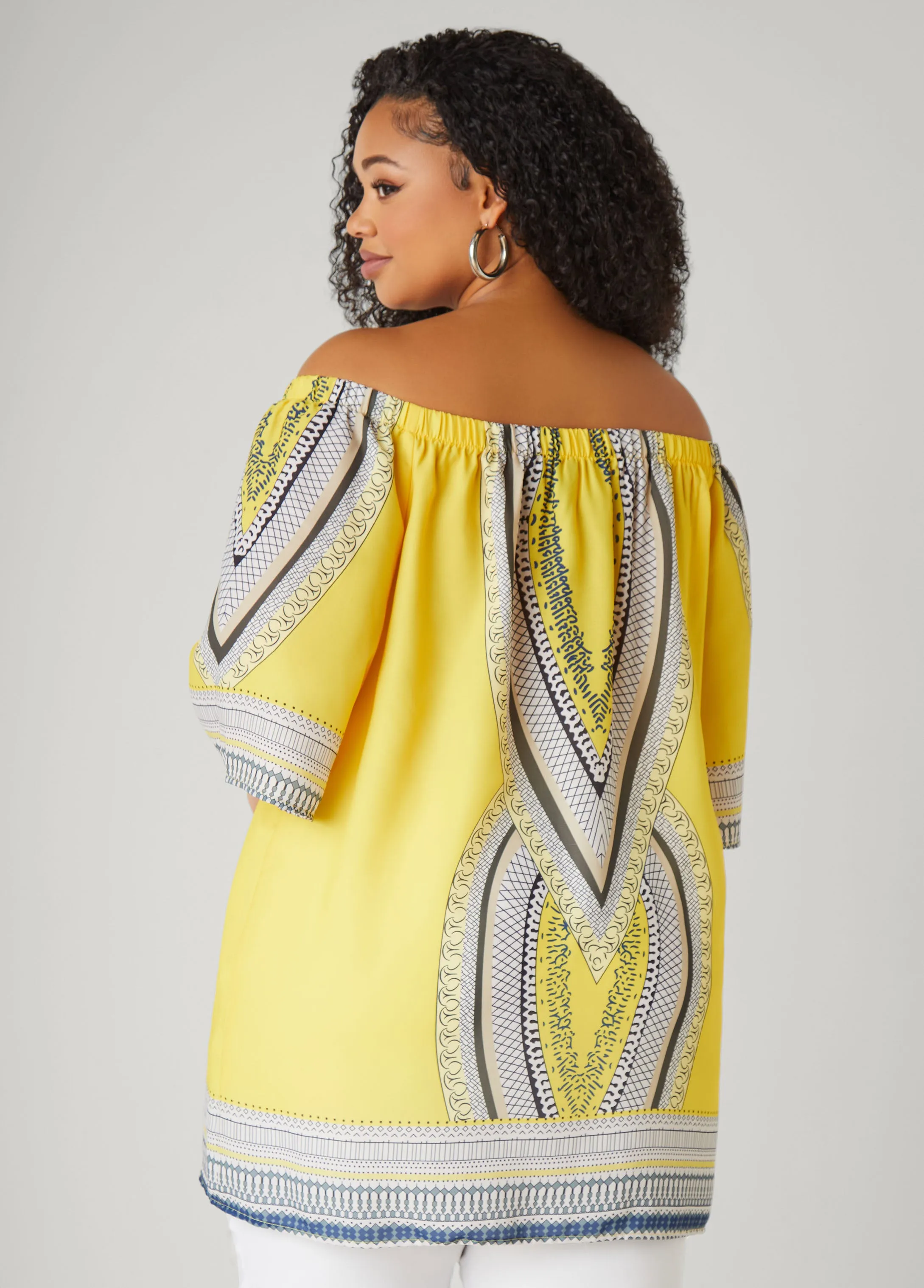 Abstract Off The Shoulder Blouse sold by Ashley Stewart product image thumbnail 2