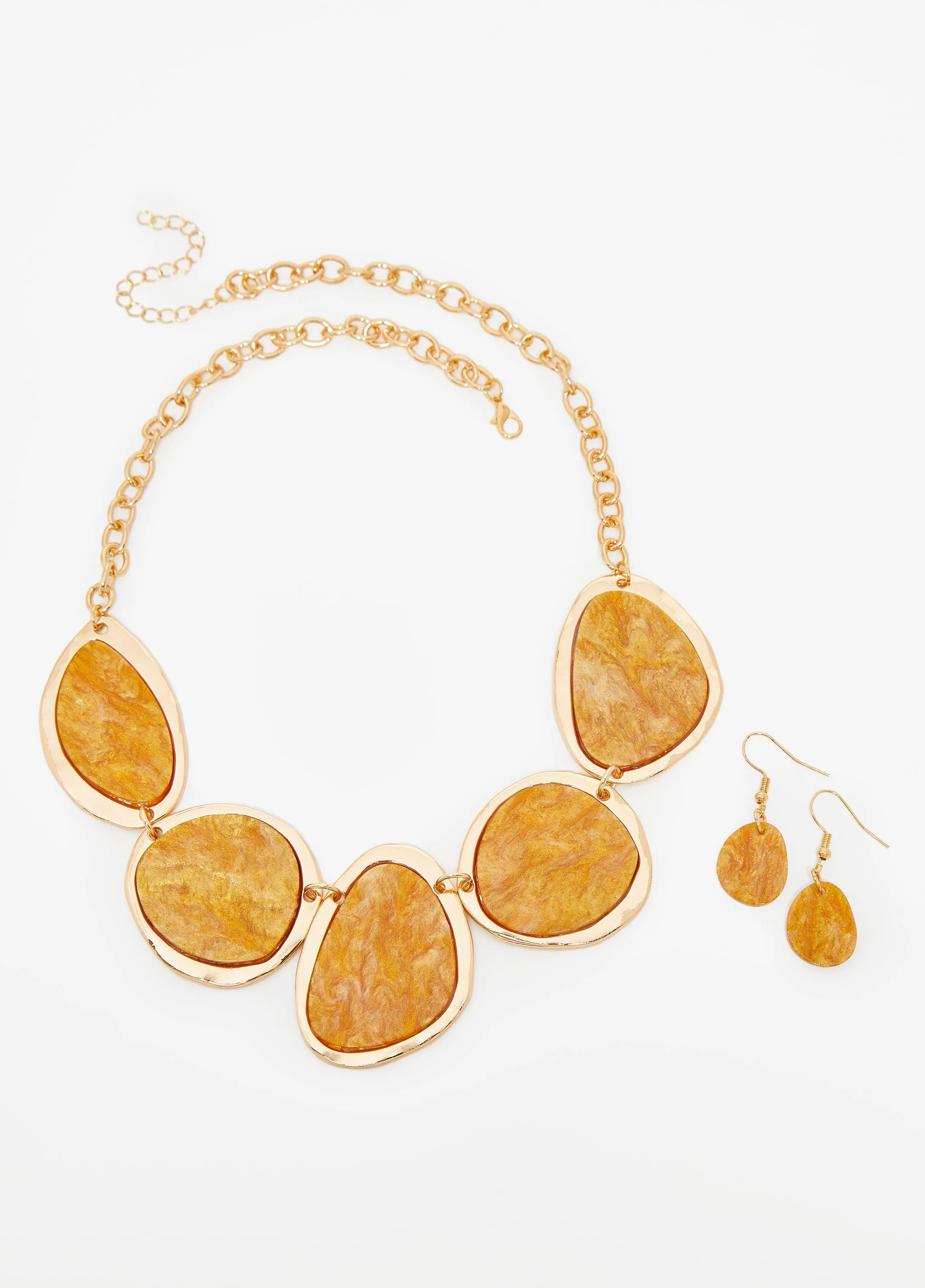 Glittered Stone Necklace Set sold by Ashley Stewart product image thumbnail 2