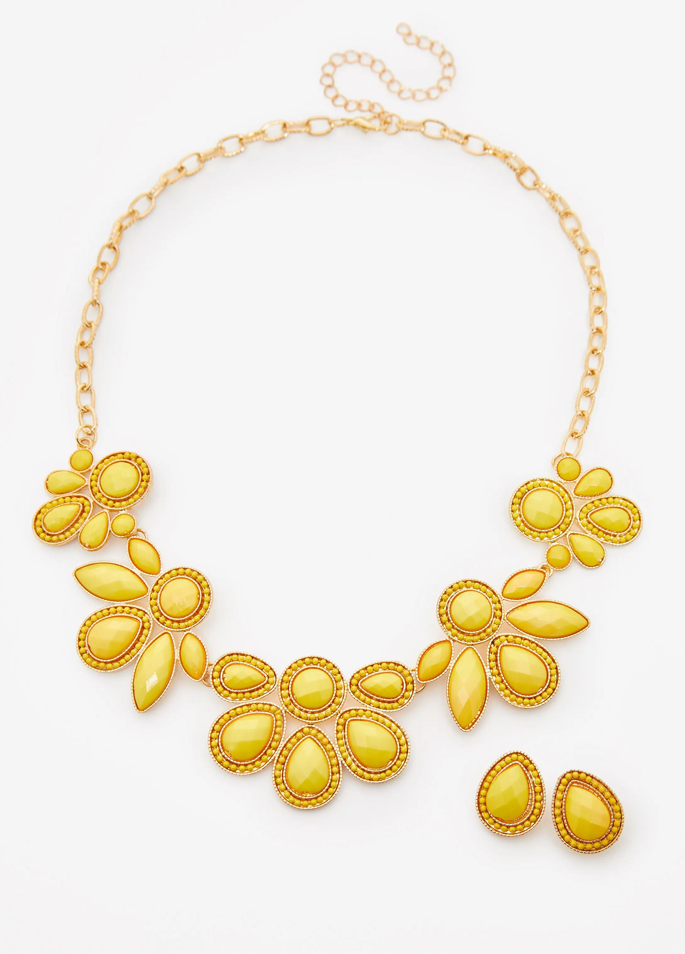 Beaded Flower Necklace Set sold by Ashley Stewart product image thumbnail 2