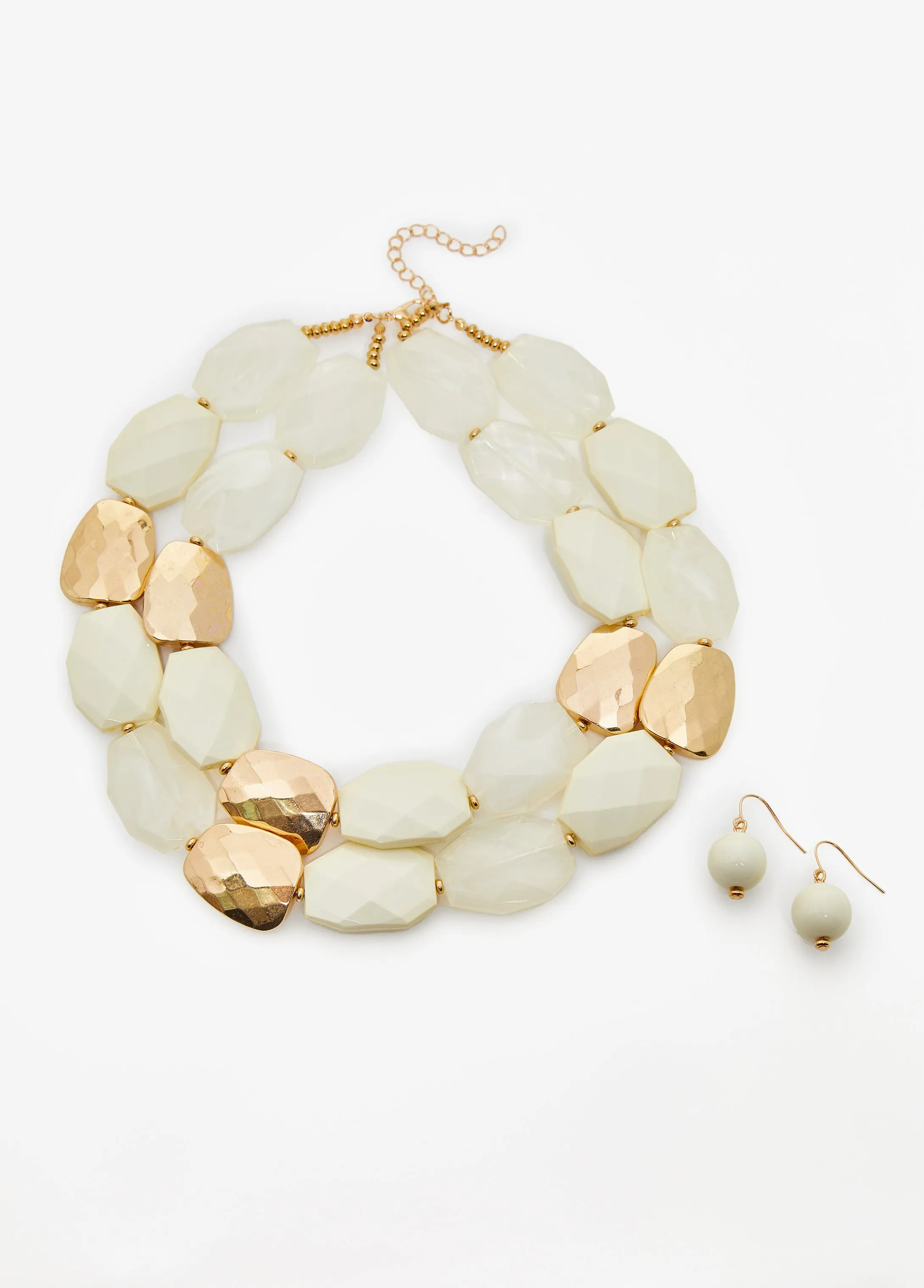 Layered Hammered Necklace Set sold by Ashley Stewart product image thumbnail 2