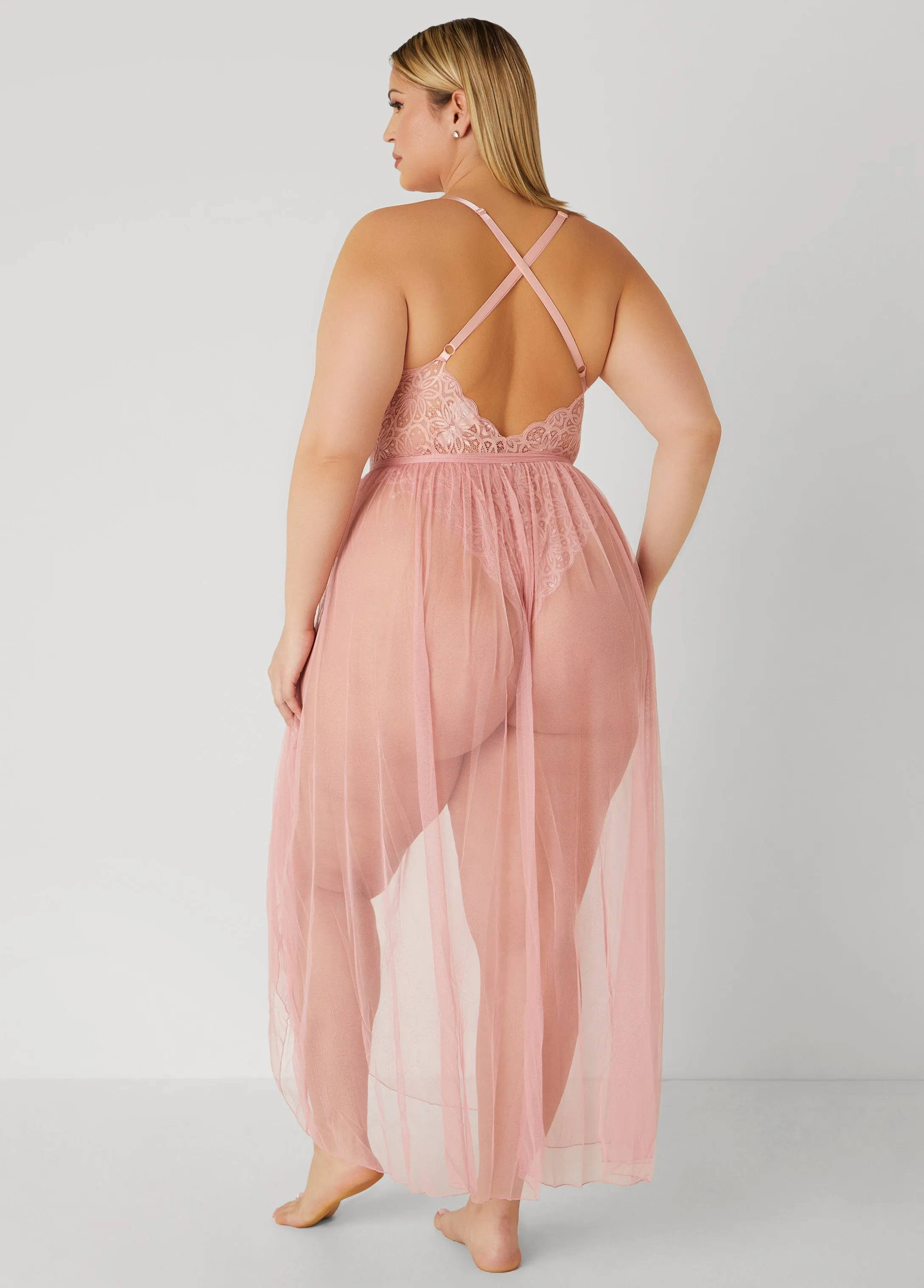 Lingerie Bodysuit And Skirt Set sold by Ashley Stewart product image thumbnail 2