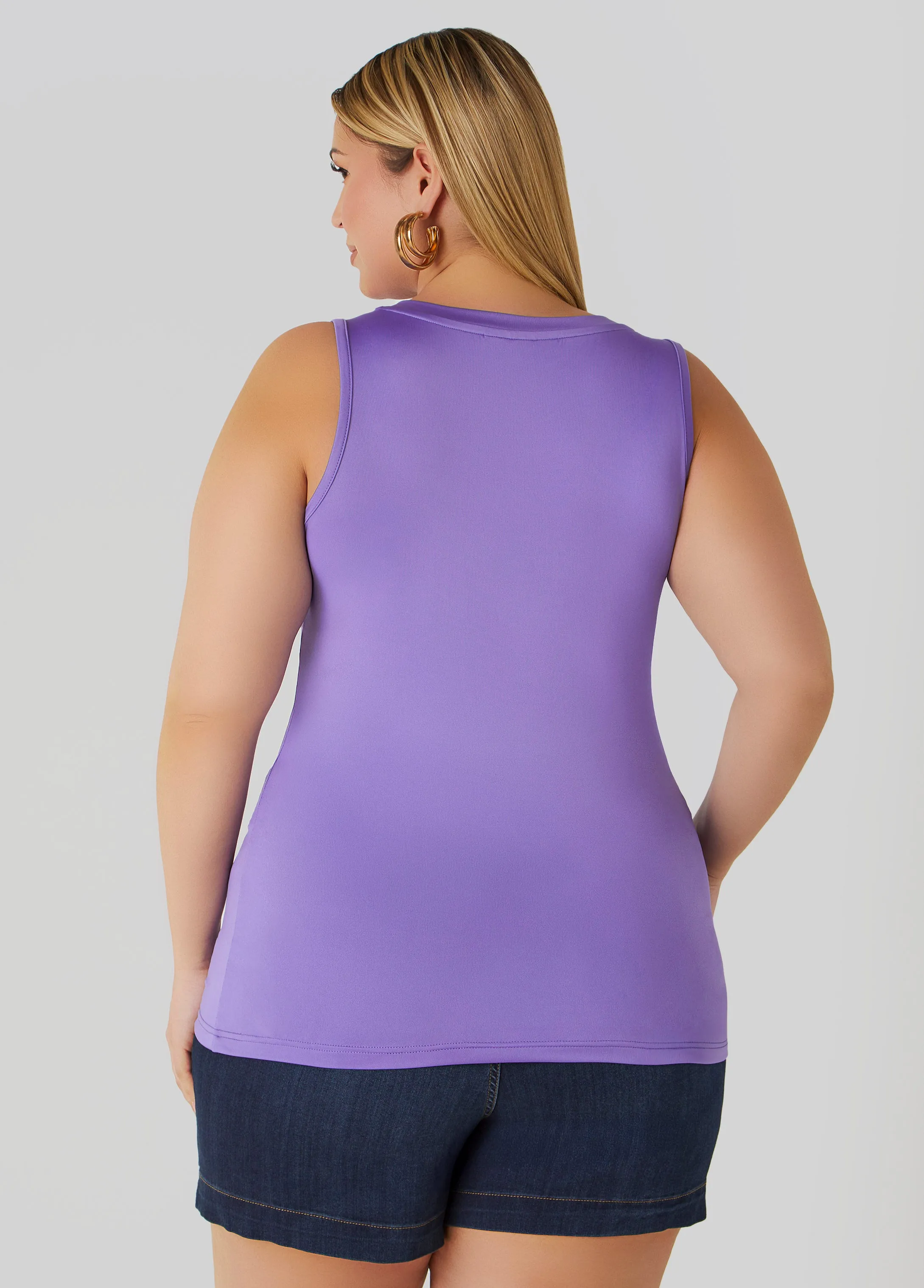 Basic Knit Tank Top sold by Ashley Stewart product image thumbnail 2