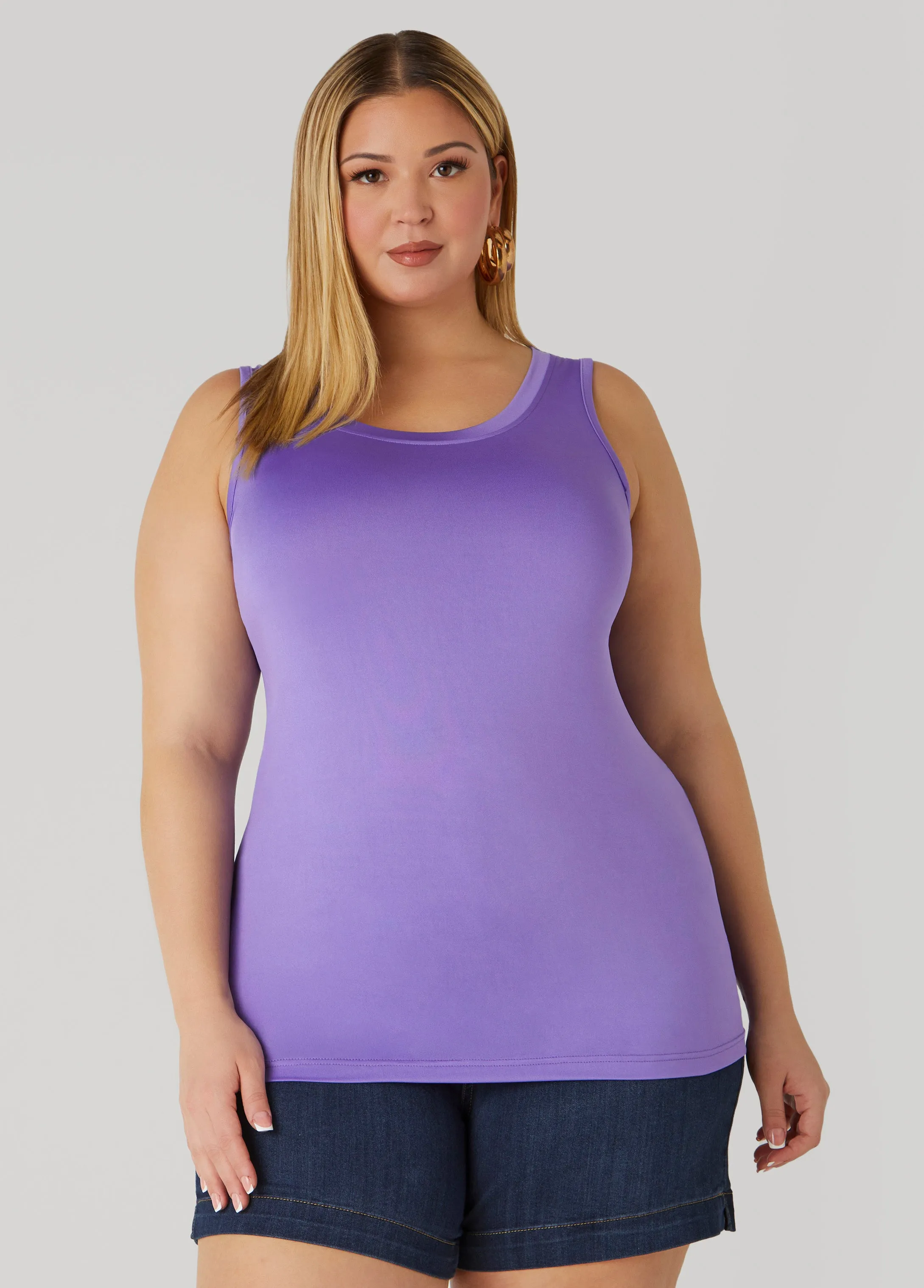 Basic Knit Tank Top sold by Ashley Stewart