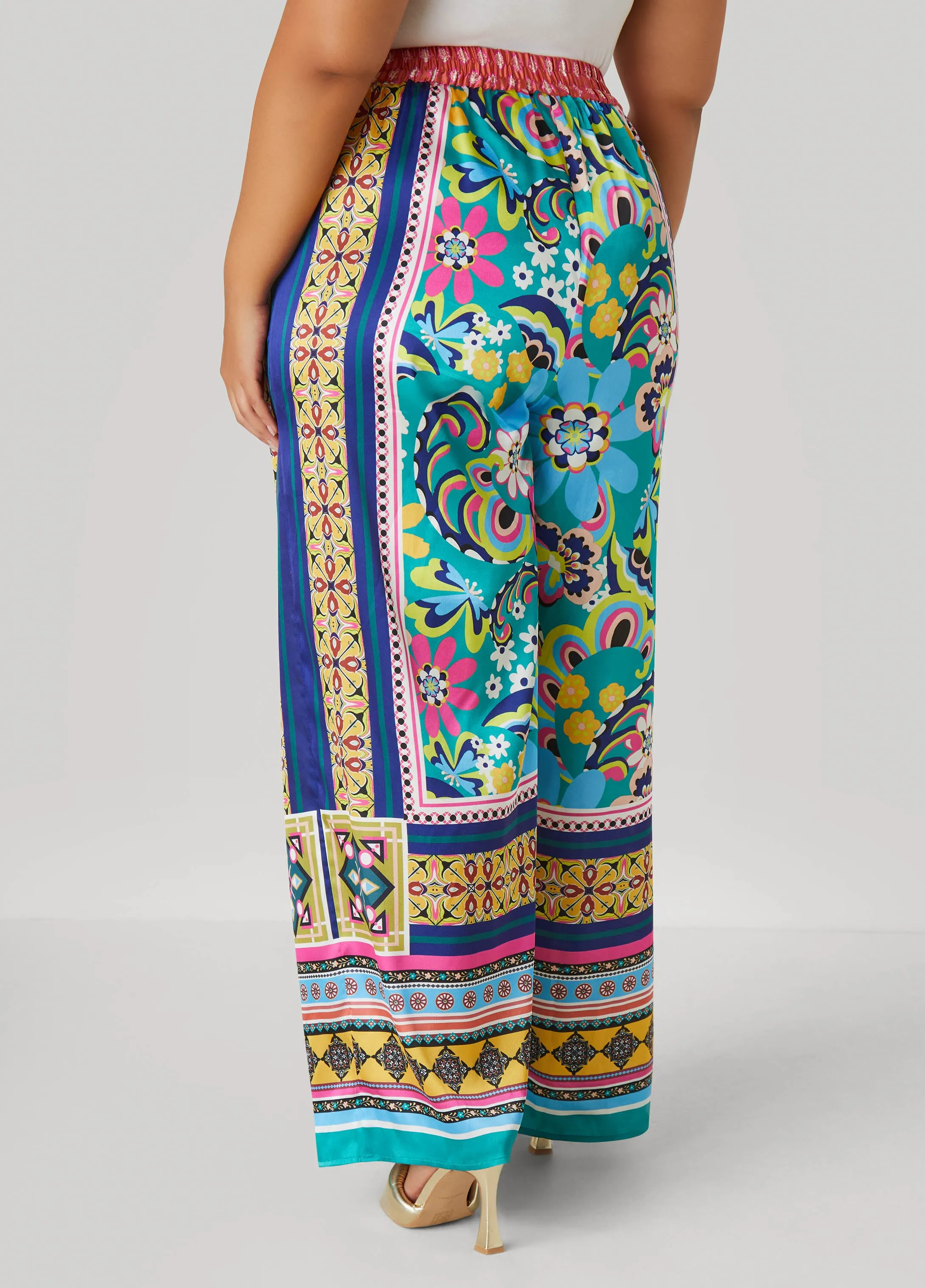 Scarf Satin Wide Leg Pants sold by Ashley Stewart product image thumbnail 2