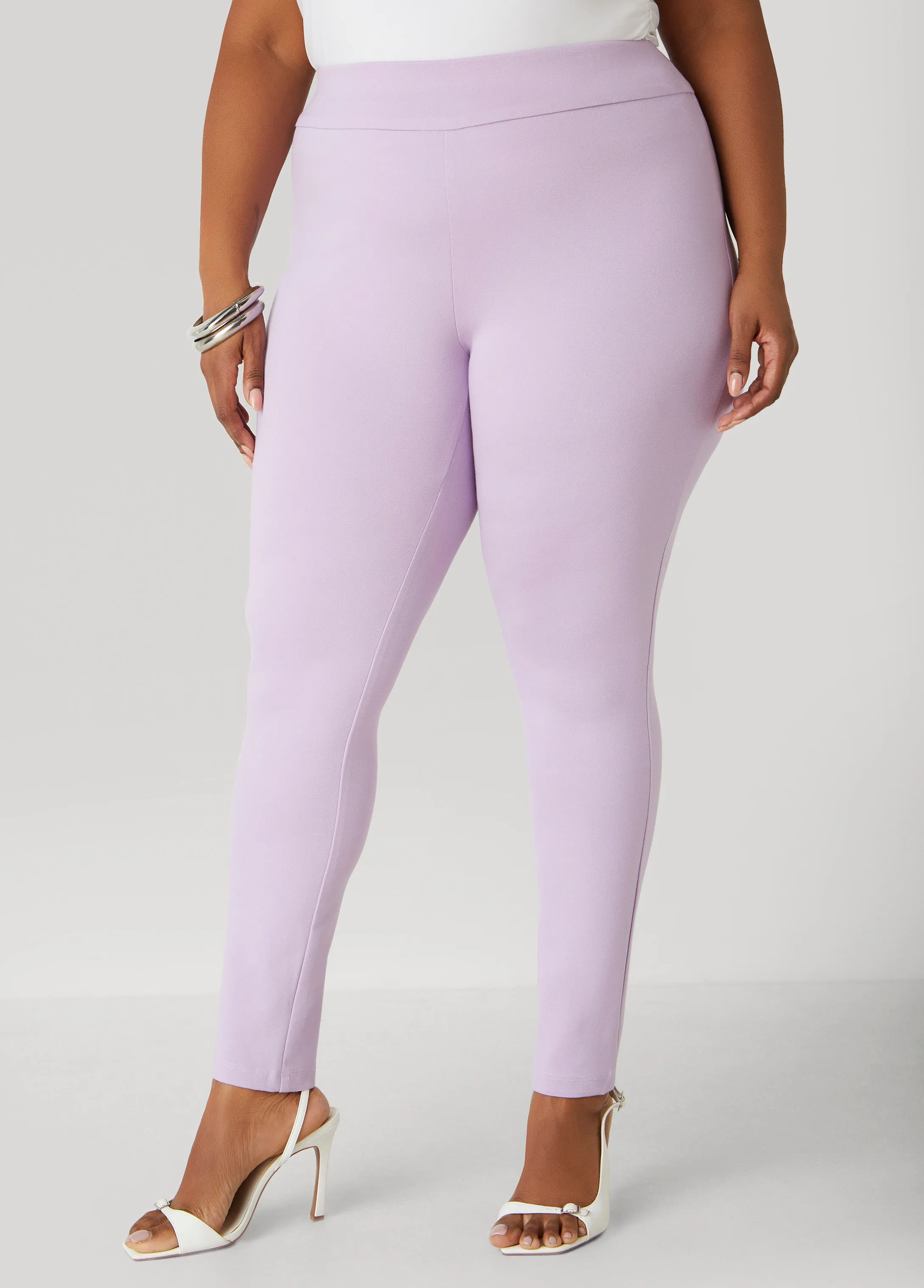 High Rise Pull On Ponte Leggings sold by Ashley Stewart product image thumbnail 4