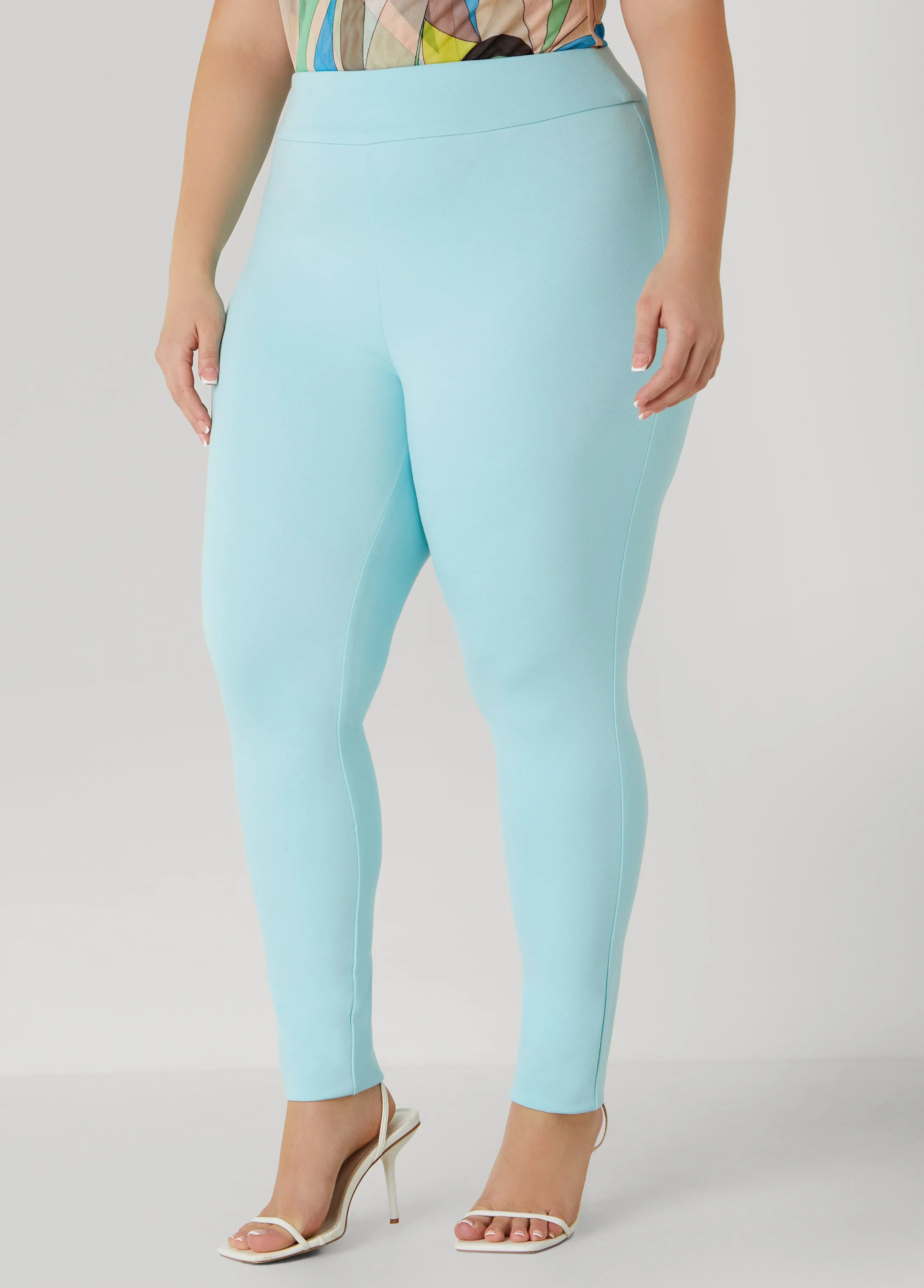 High Rise Pull On Ponte Leggings sold by Ashley Stewart
